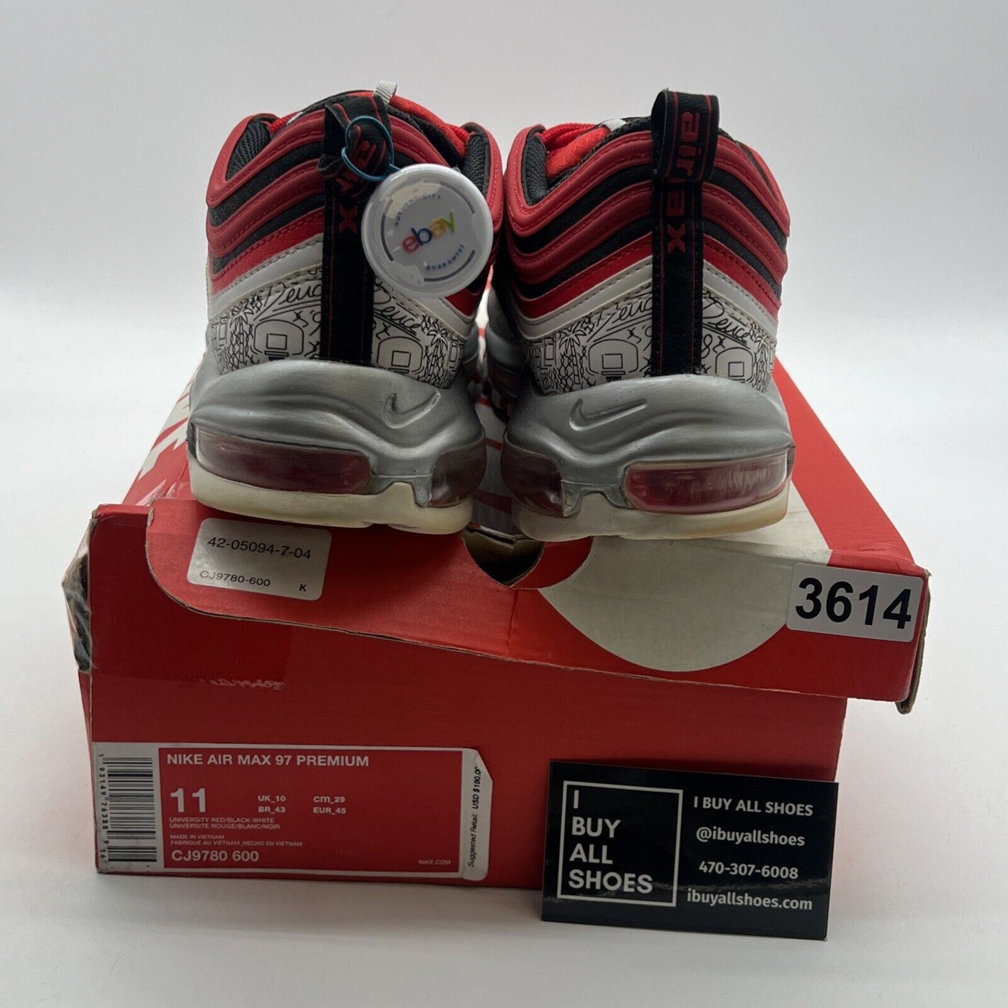 Size 11 - Nike Jayson Tatum x Air Max 97 Saint Louis Roots (CJ9780-600)
