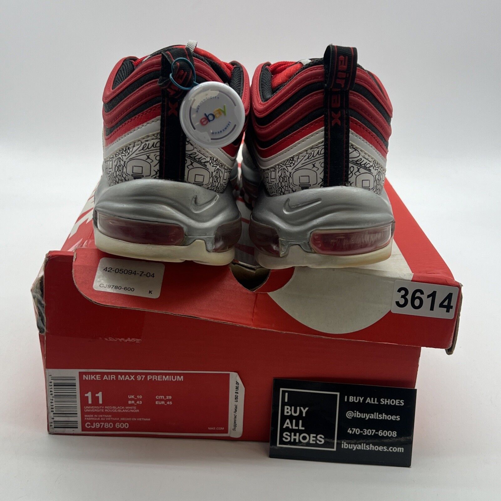 Size 11 - Nike Jayson Tatum x Air Max 97 Saint Louis Roots (CJ9780-600)