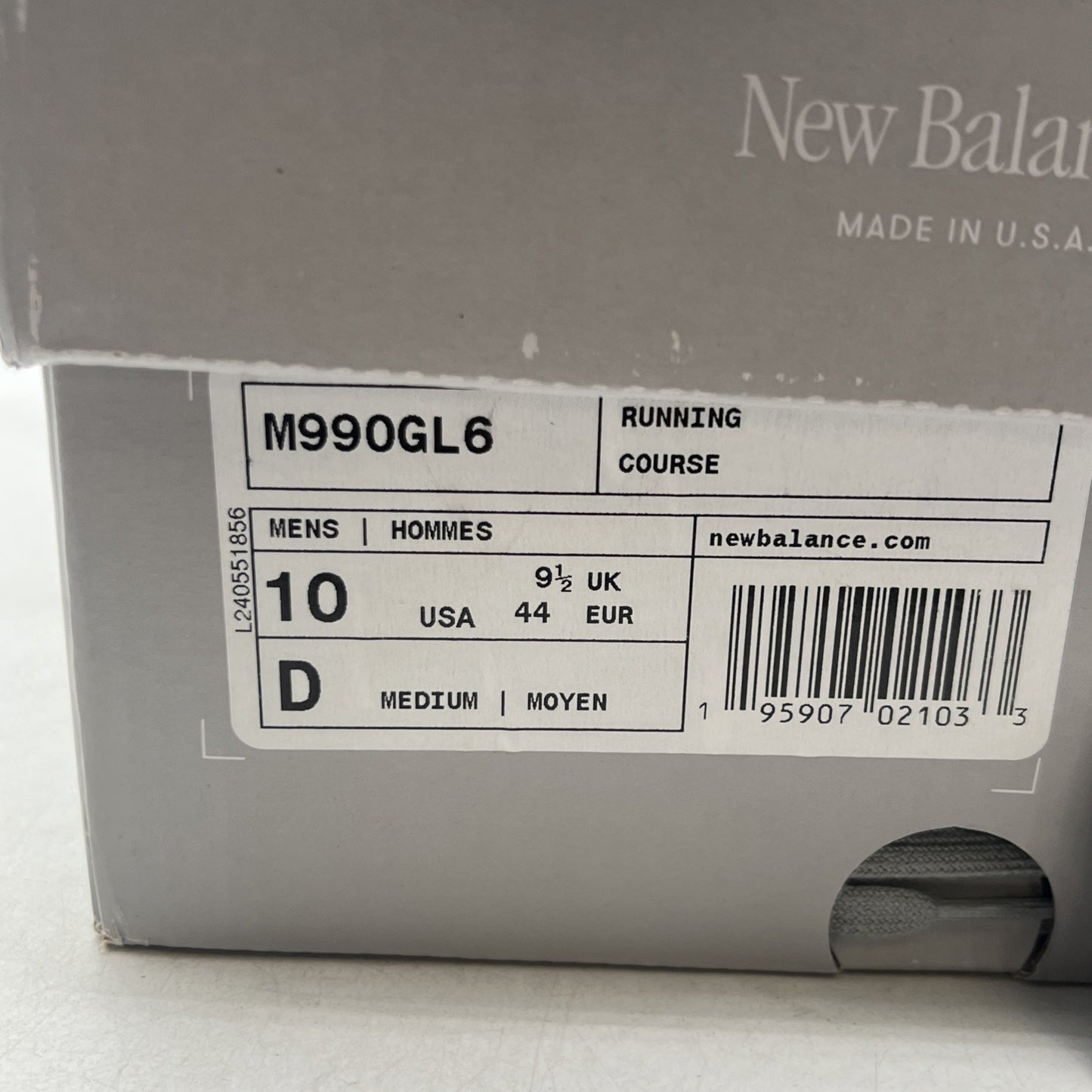 Size 10 - New Balance 990v6 Made in USA Castlerock (M990GL6)