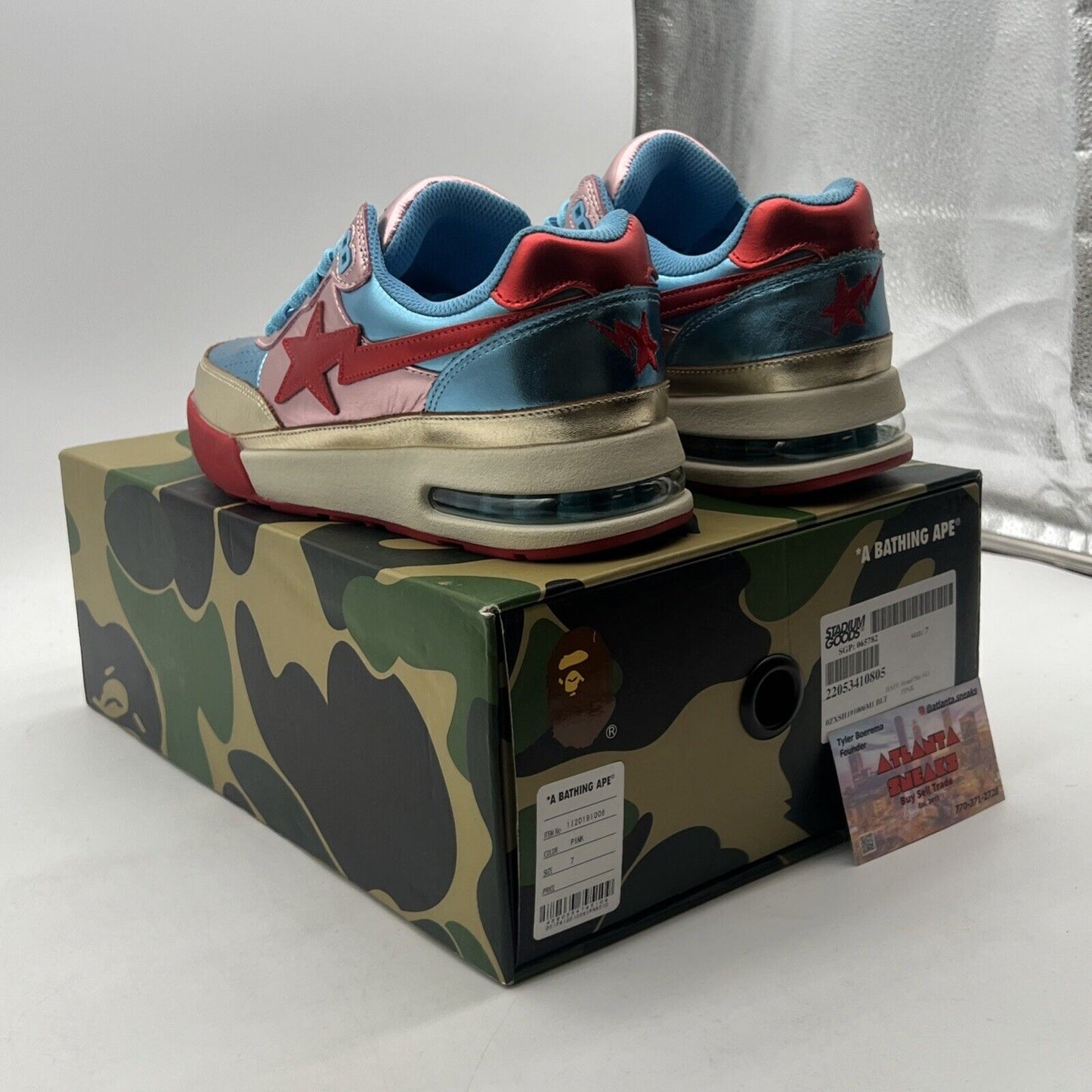 Size 7 - BAPE ROAD STA sneakers pink a bathing ape BAPE STA