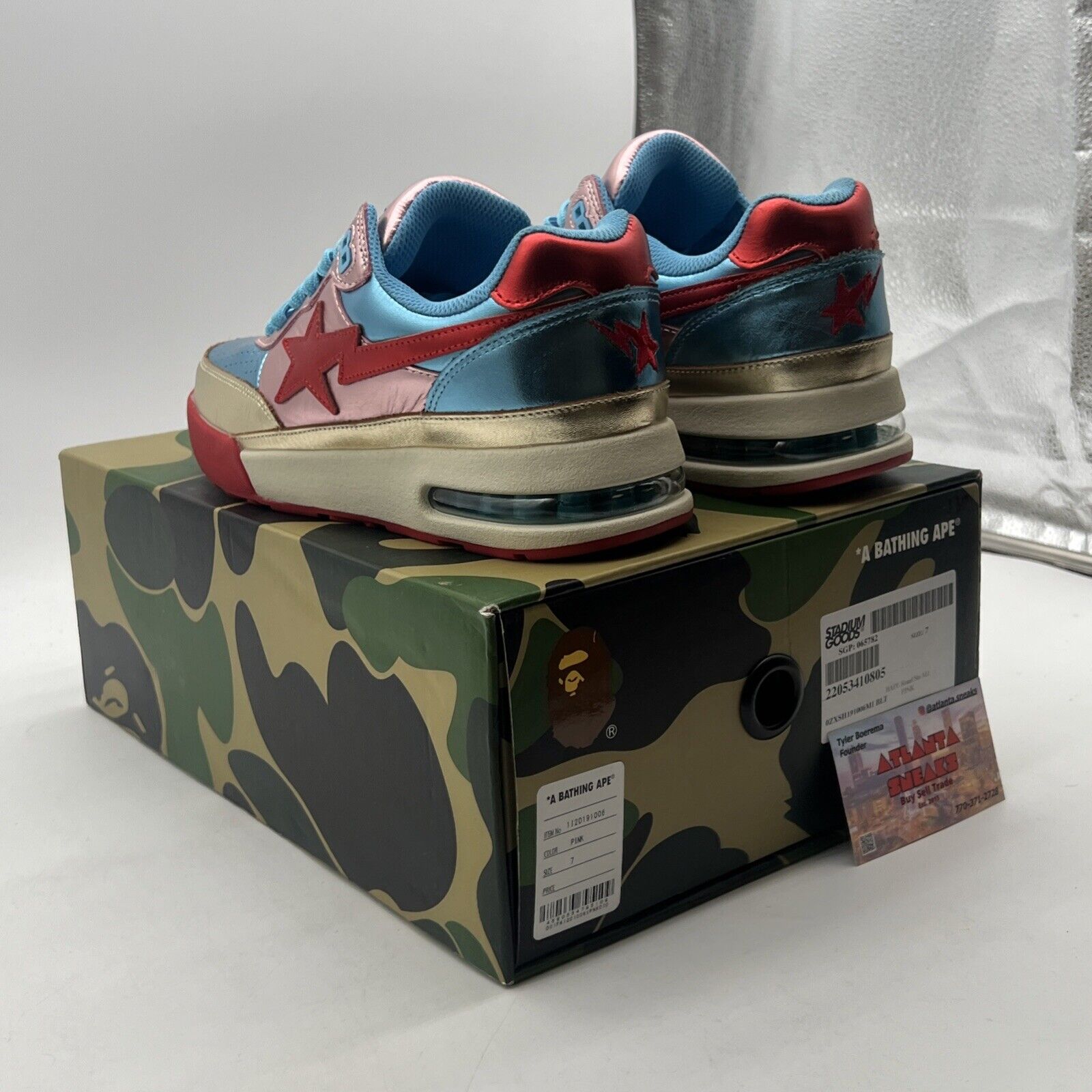 Size 7 - BAPE ROAD STA sneakers pink a bathing ape BAPE STA