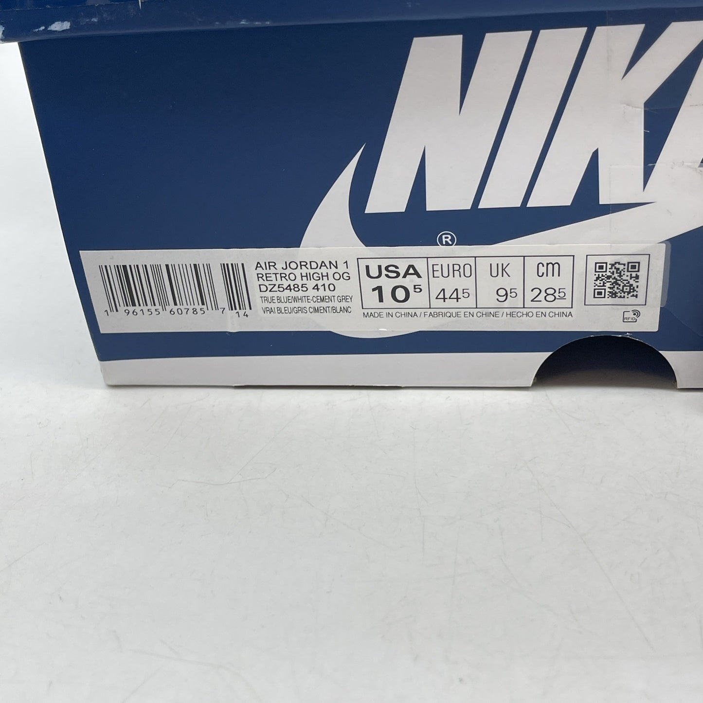 Size 10.5 - Air Jordan 1 Retro OG High True Blue (DZ5485-410)
