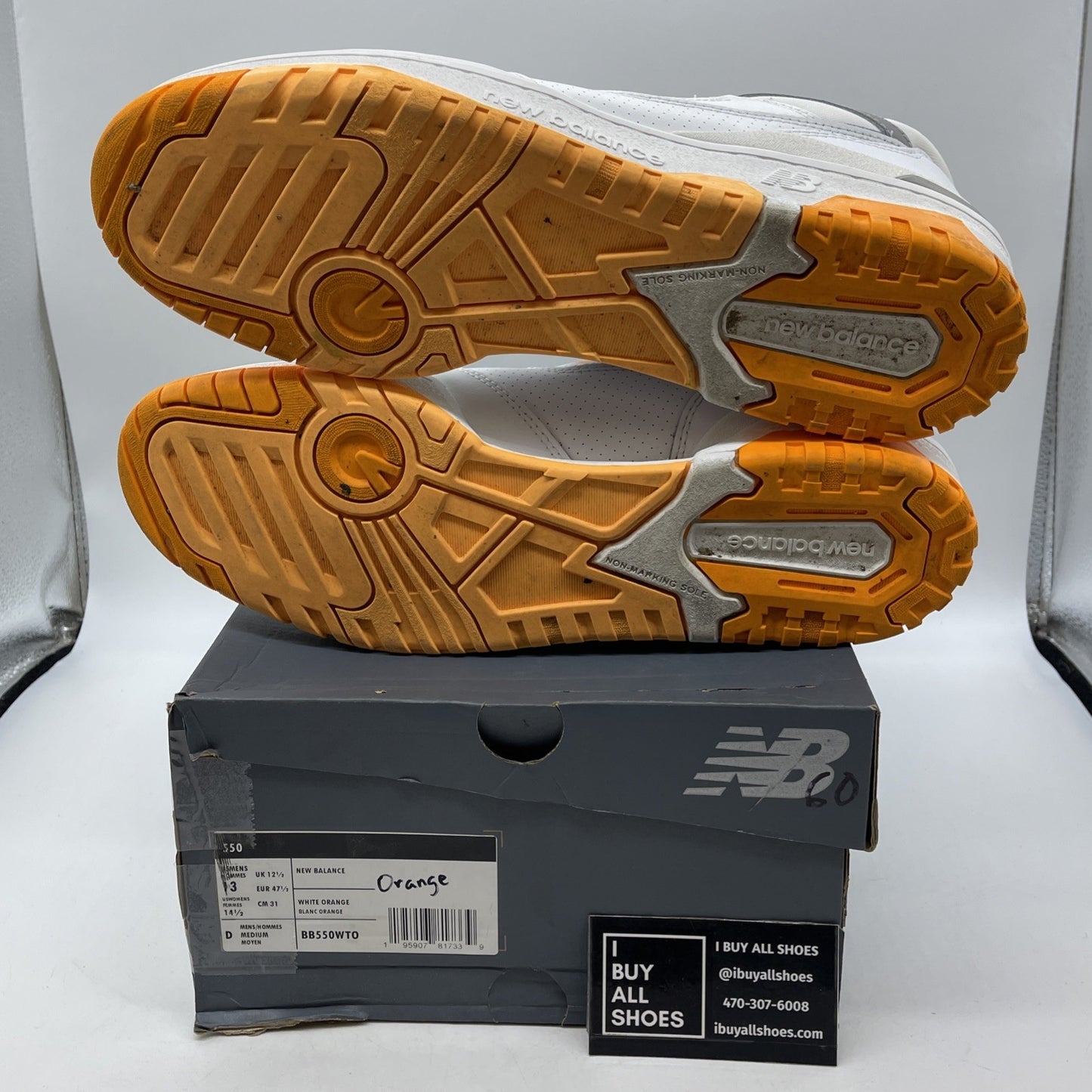Size 13 - New Balance 550 Lakers Pack Vibrant Orange (BB550WTO)