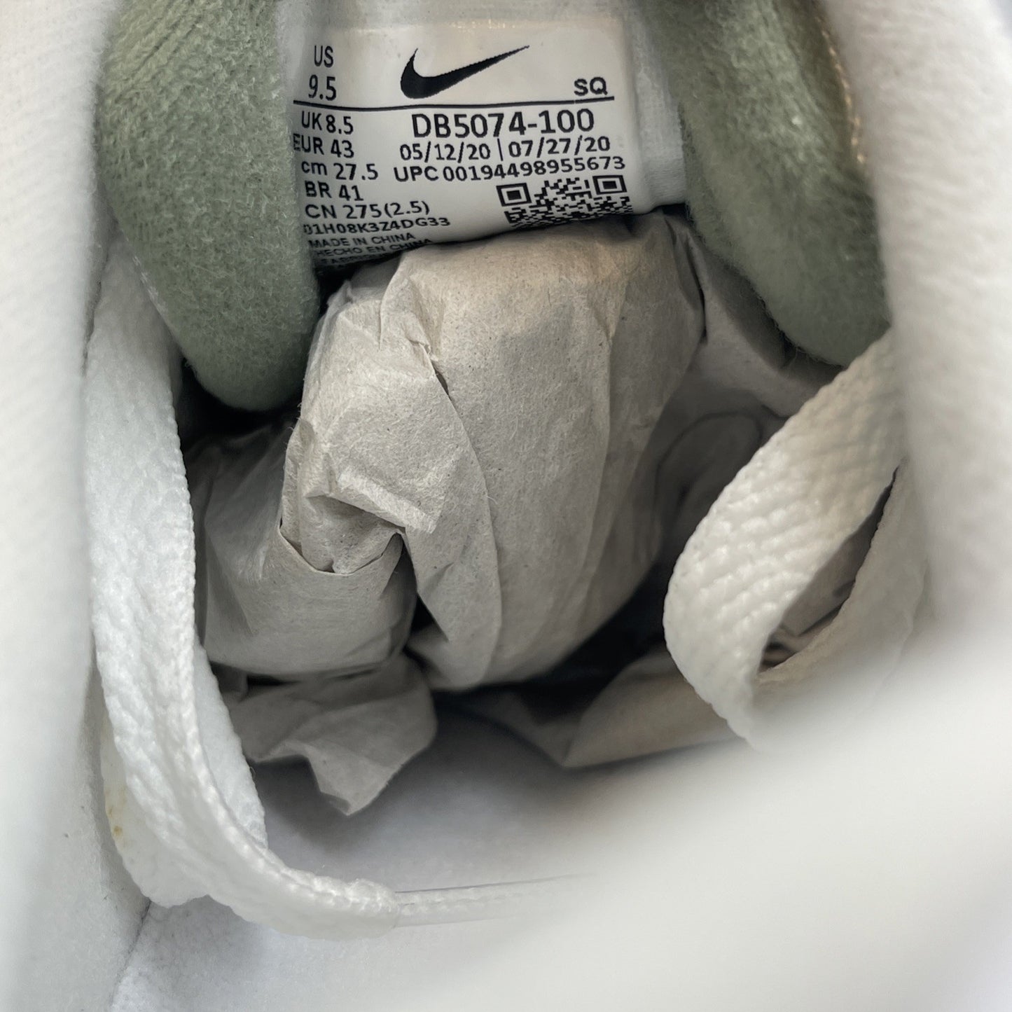 Size 9.5 - Nike Air Max 1 Grey Mint Grey White Leather (AH8145-015)