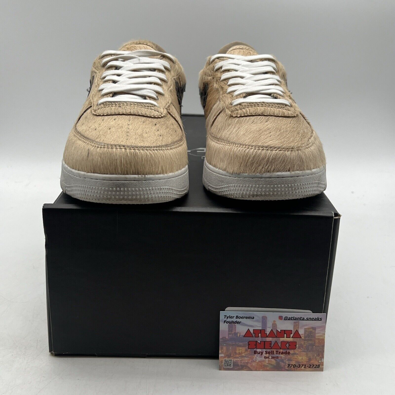Size 11 - John Gieger Calf Hair Brown  White Air Force Style