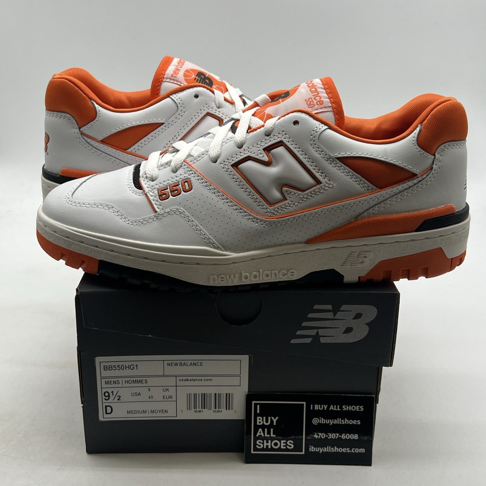 Size 9.5 - New Balance 550 Varsity Orange (BB550HG1)