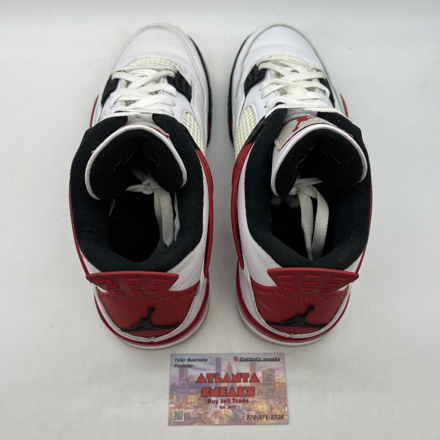 Size 10 - Jordan 4 Retro Mid Red Cement White Red Black Leather (DH6927-161)