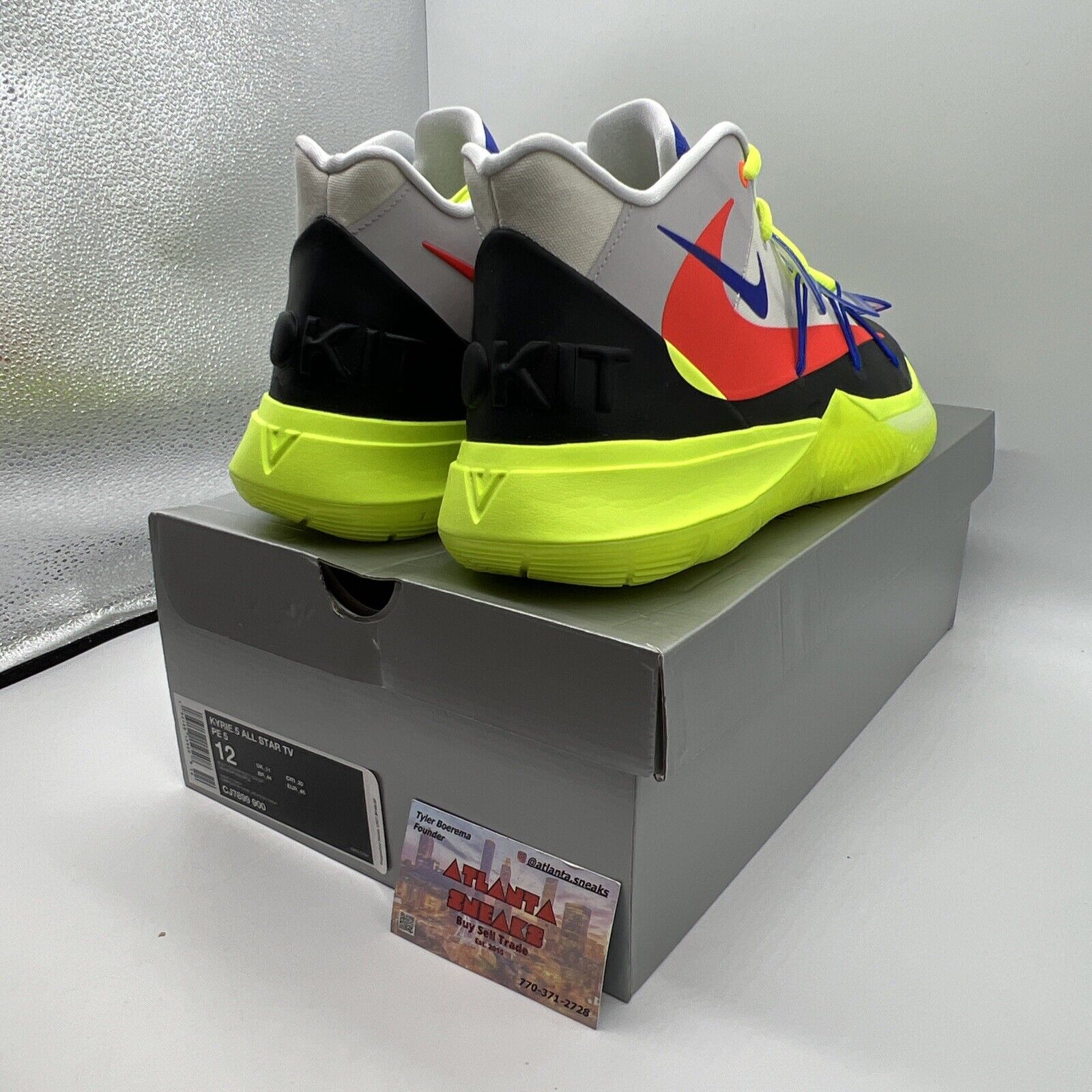 Size 12 - Nike ROKIT x Kyrie 5 All Star Brand New Og All Black Grey Blue DS