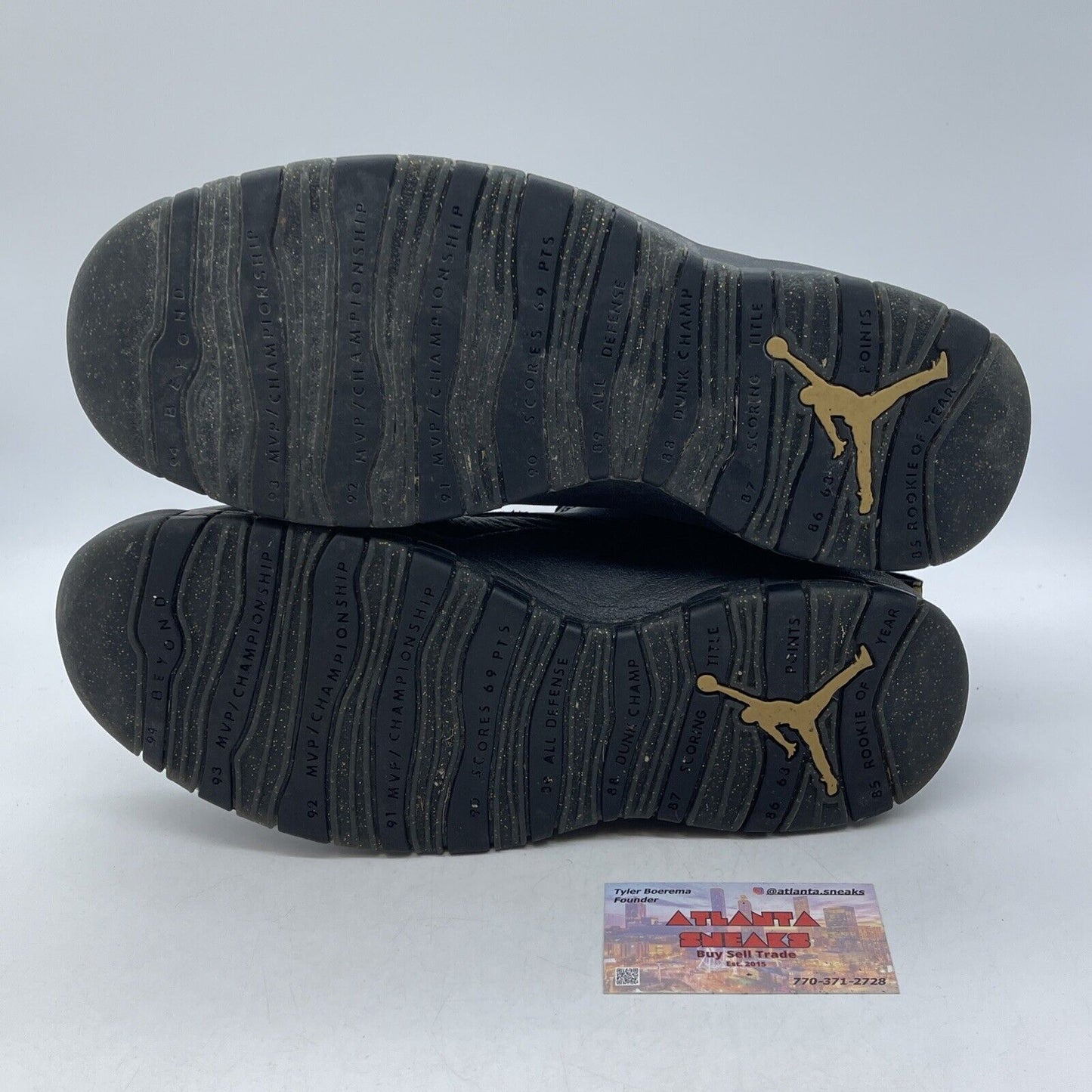 Size 11.5 - Air Jordan 10 Retro NYC Black Leather Hold Suede (310805-012)
