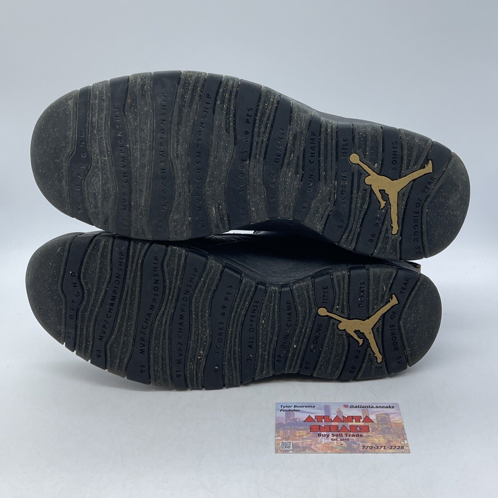 Size 11.5 - Air Jordan 10 Retro NYC Black Leather Hold Suede (310805-012)