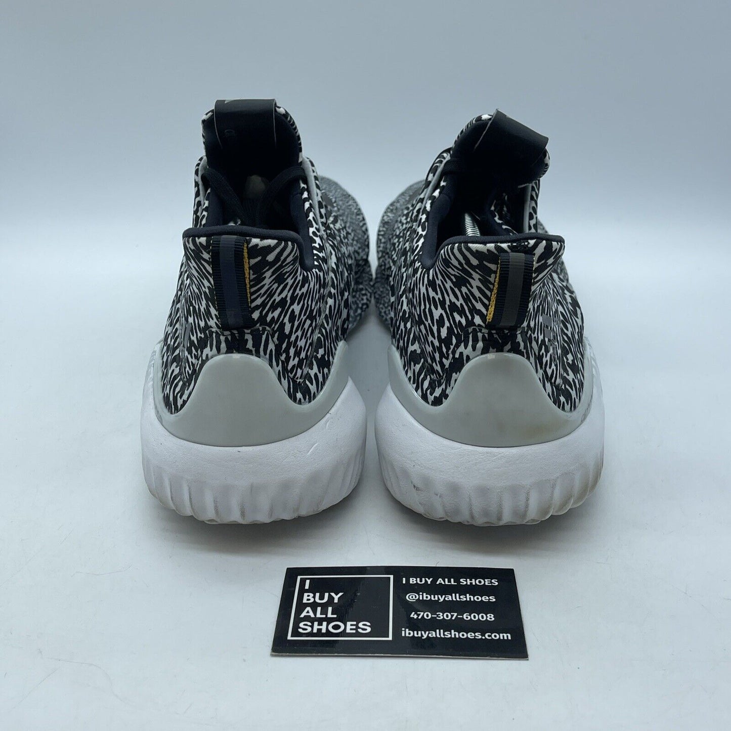 Size 13 - adidas Alphabounce Motion Capture Black White Suede (B54366)