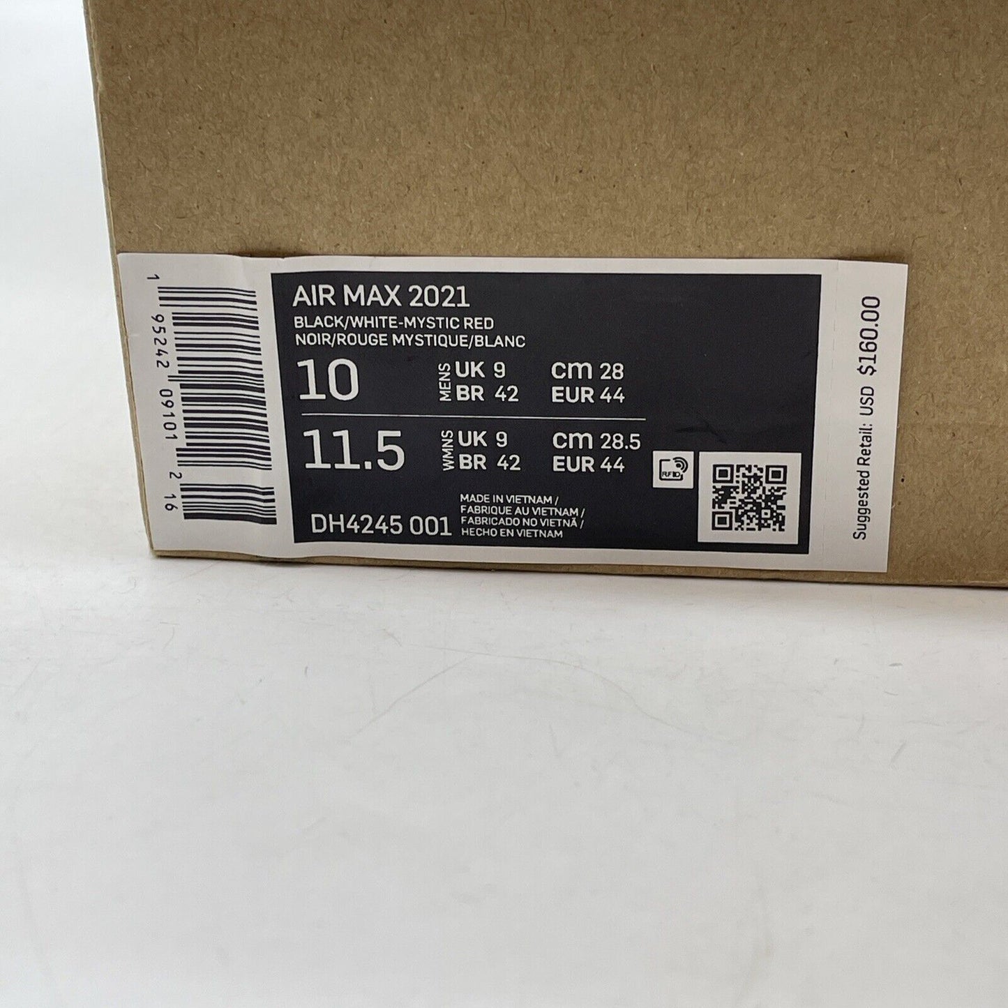 Size 10 - Nike Air Max 2021 Black Mystic Red Black Yellow Suede (DH4245-001)
