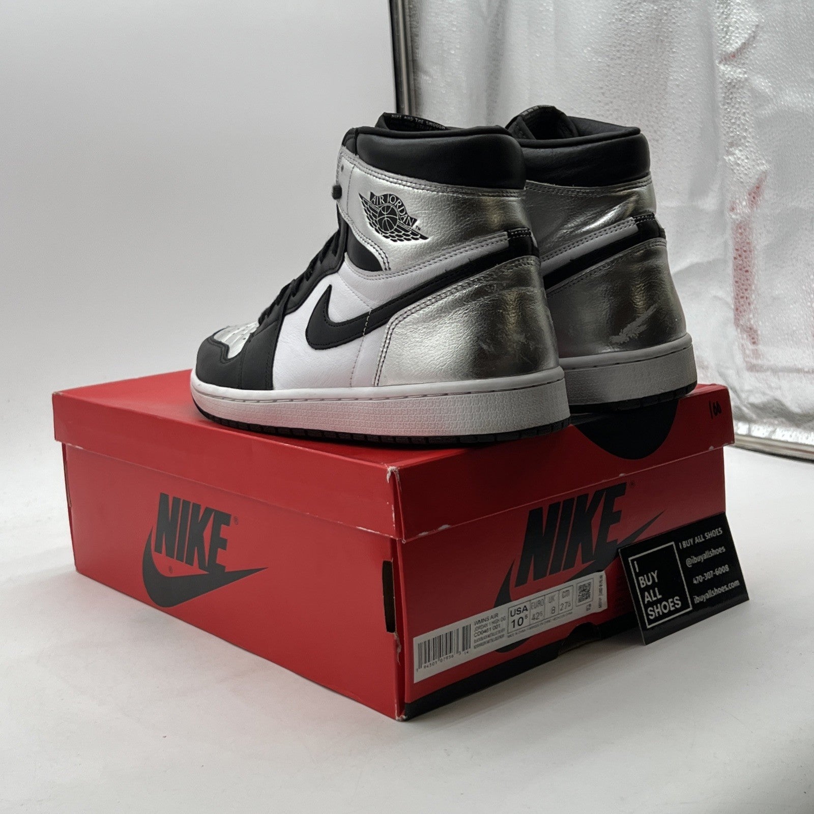 Size 10.5W - Air Jordan 1 High OG Metallic Silver (CD0461-001)