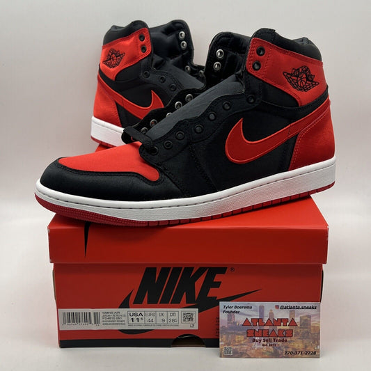 Size 11.5 - Air Jordan 1 Retro OG 2023 Satin Bred W Black Red White (FD4810-061)