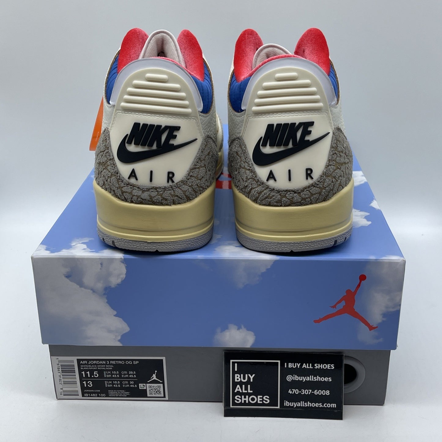 Size 11.5 - Air Jordan 3 Retro Seoul 2.0 Grey Brown Suede Leather (IB1482-100)