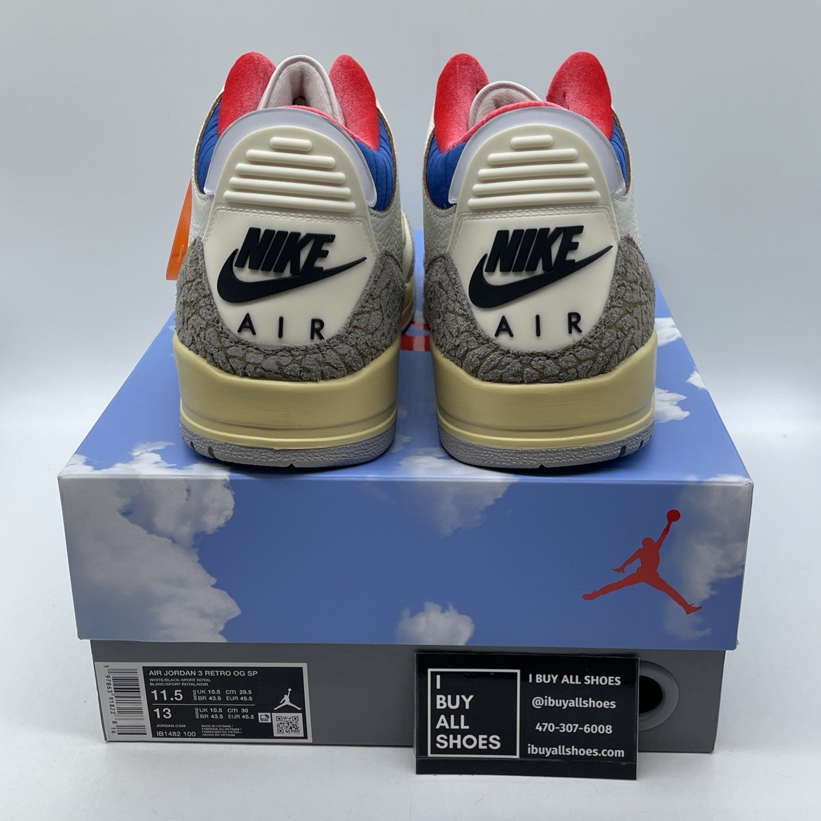 Size 11.5 - Air Jordan 3 Retro Seoul 2.0 Grey Brown Suede Leather (IB1482-100)