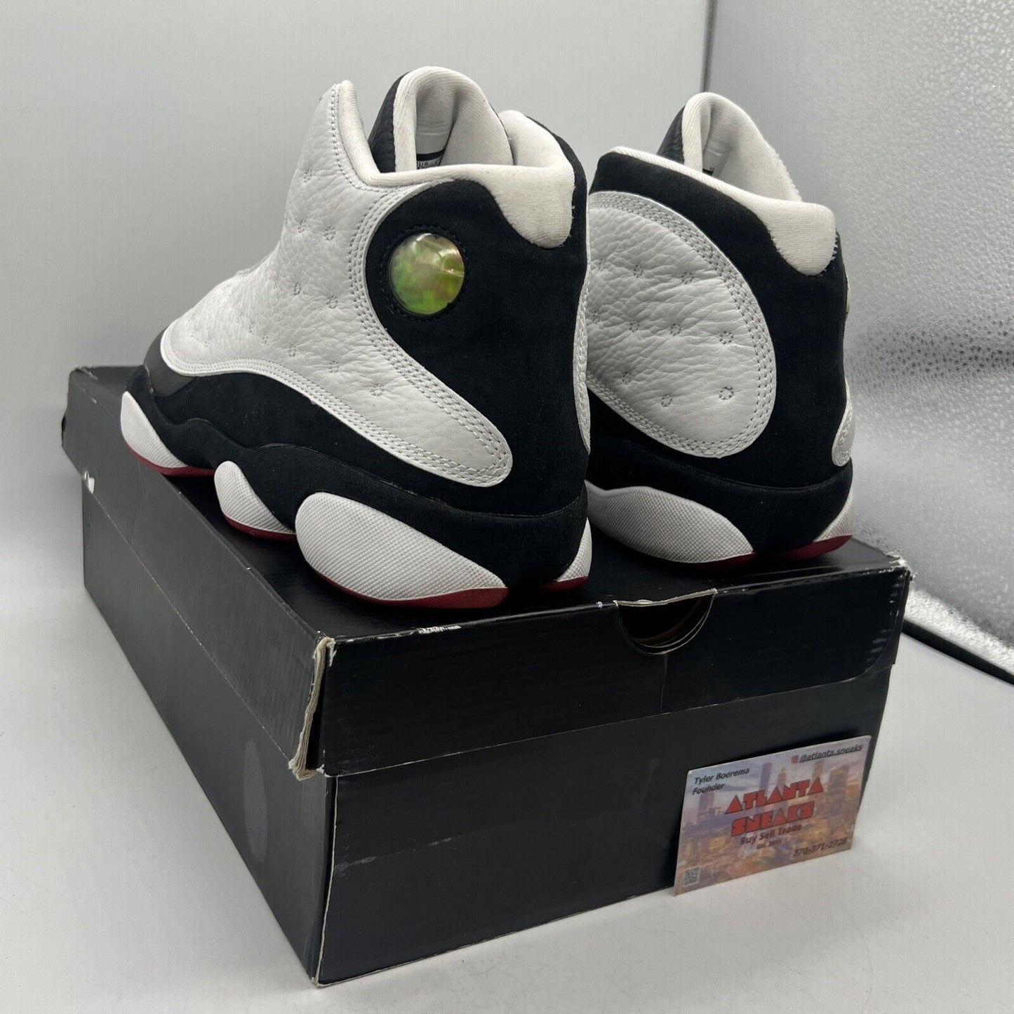 Size 9.5 - Air Jordan 13 Retro 2013 He Got Game Black White Red Leather