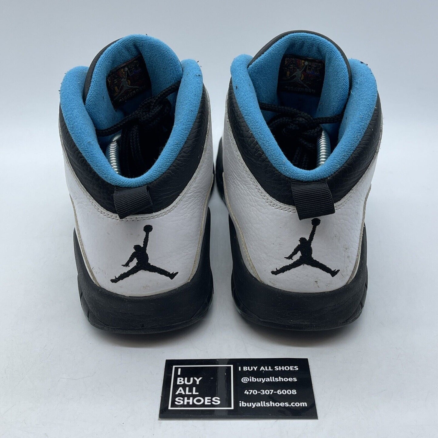 Size 12 - Air Jordan 10 Retro 2014 Powder Blue White Black Leather (310805-106)