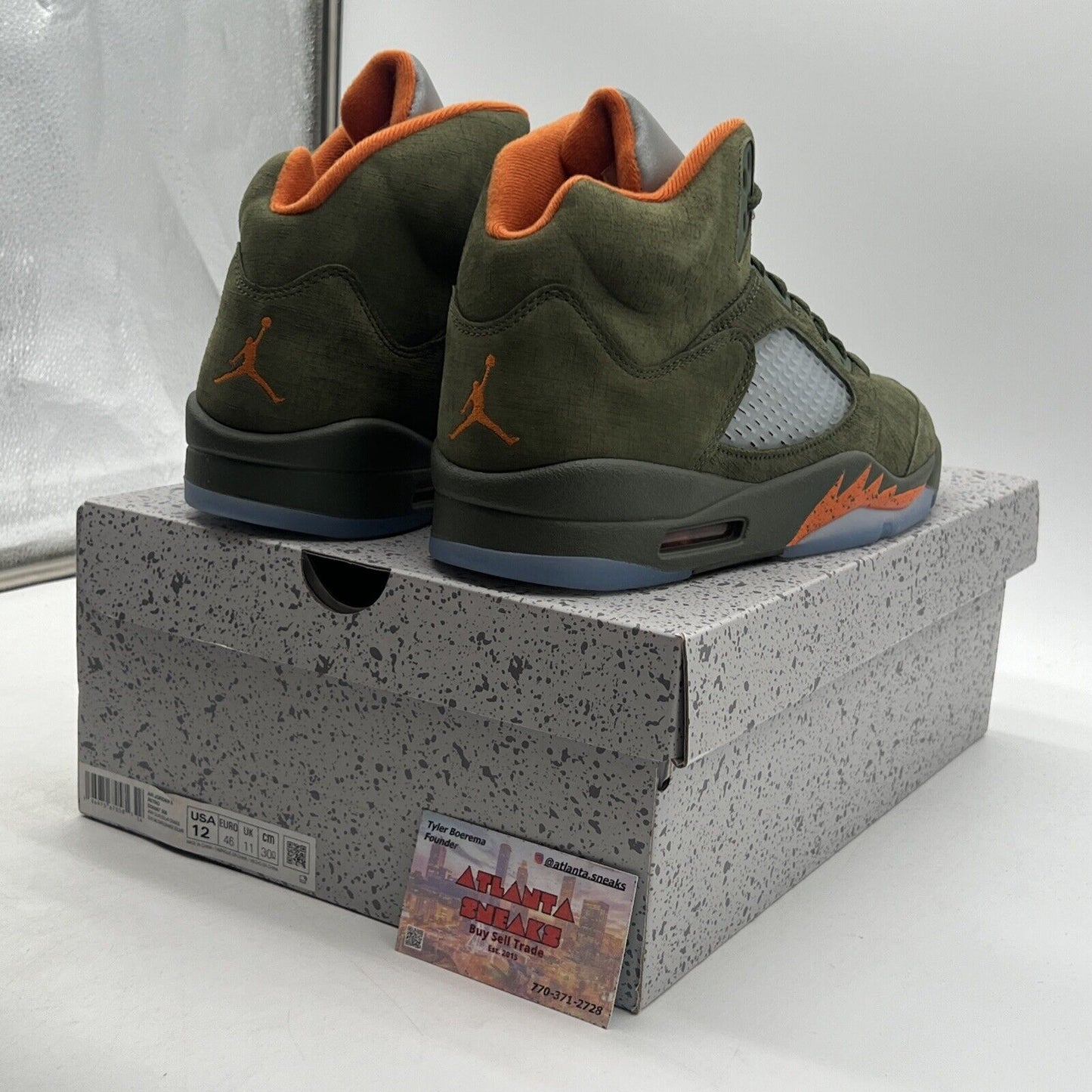 Size 12 - Air Jordan 5 Retro 2024 Olive Orange Icey (DD0587-308)