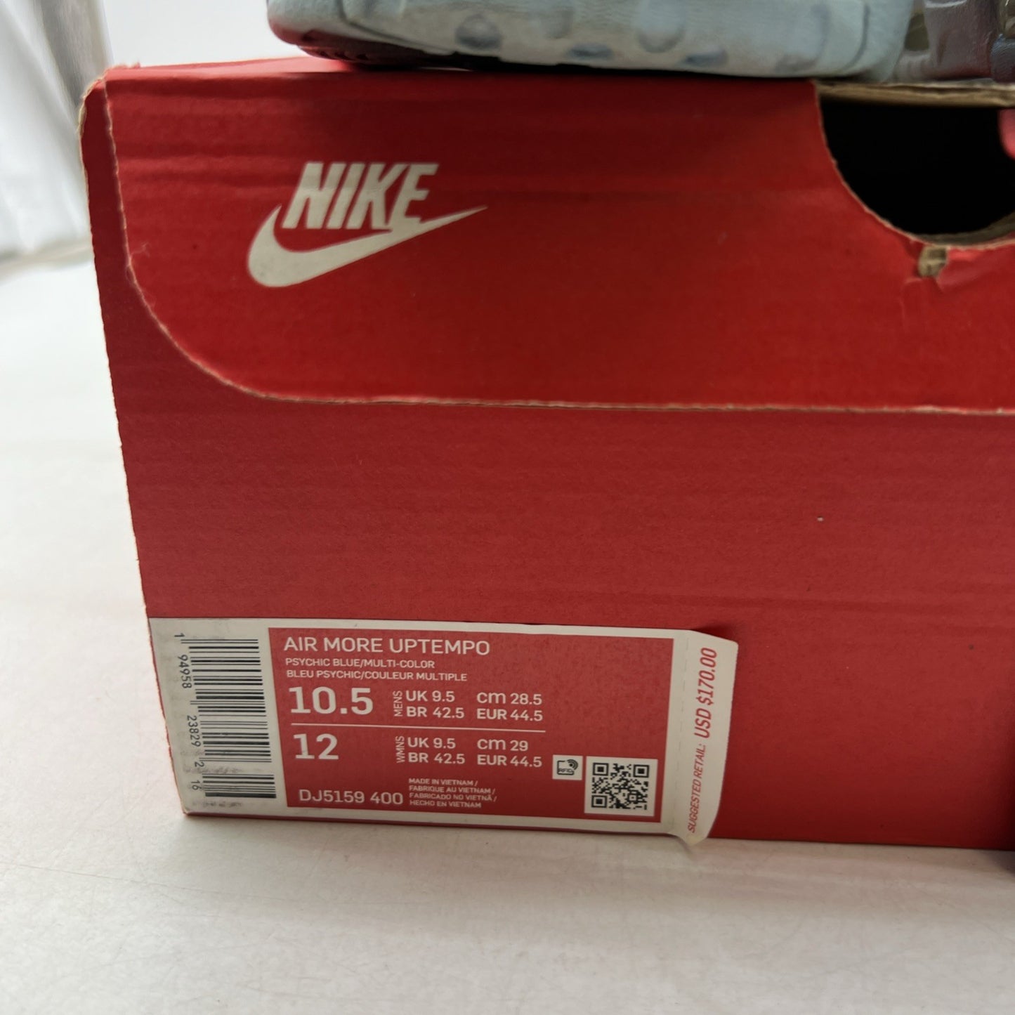 Size 10.5 - Nike Air More Uptempo Psychic Blue (DJ5159-400)