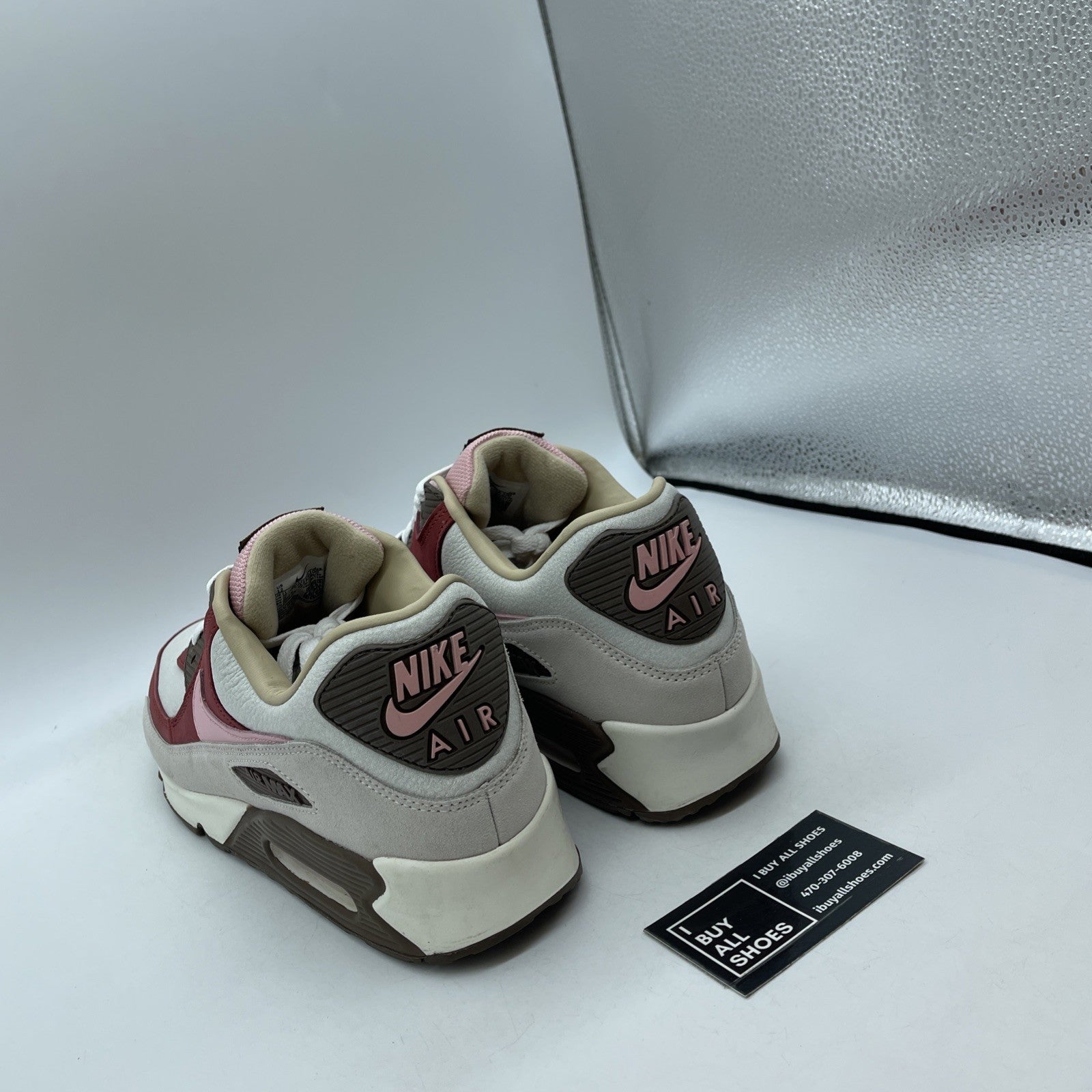 Size 12 - Nike DQM x Air Max 90 2021 Bacon Red Brown Suede Leather (CU1816-100)