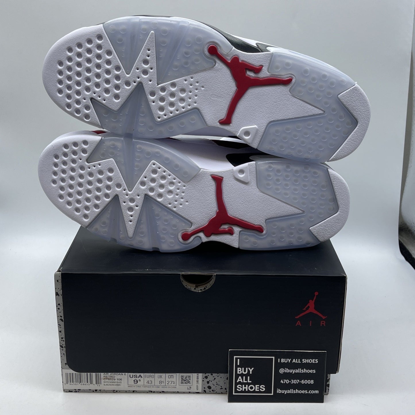 Size 9.5 - Jordan 6 Retro OG Mid Carmine Red White Leather Suede (CT8529-106)