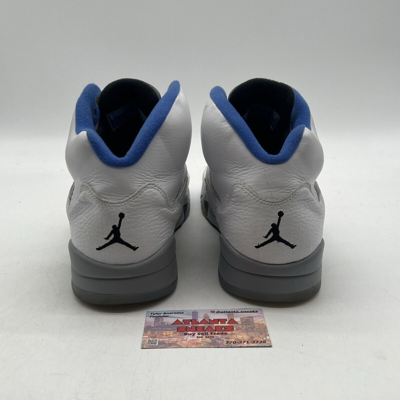 Size 11.5 - Air Jordan 5 Retro Stealth 2.0 White Blue Grey Leather (DD0587-400)