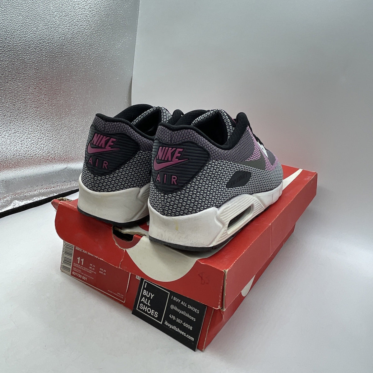 Size 11 - Nike Air Max 90 Jacquard Black (631750-001)
