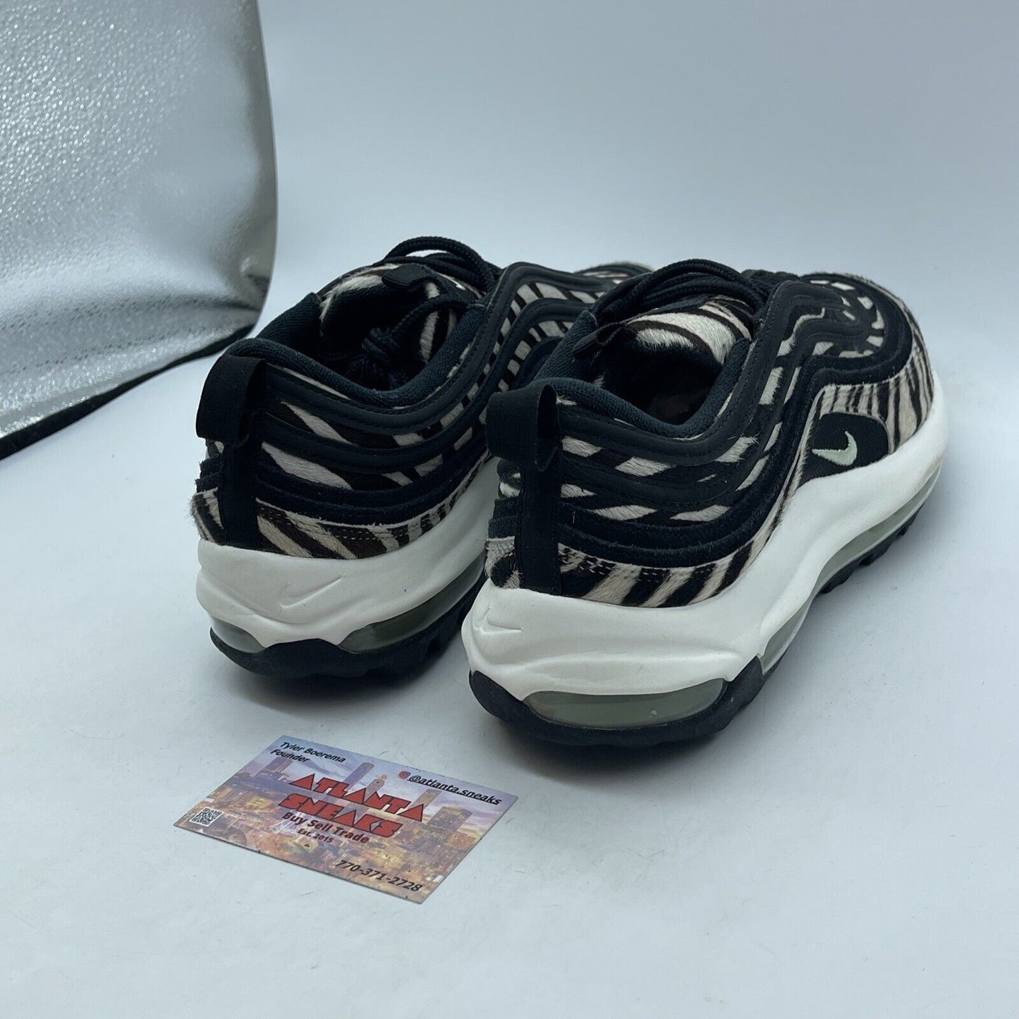 Size 11 - Nike Air Max 97 Golf NRG Zebra Black White Suede Leather (DH1313-001)
