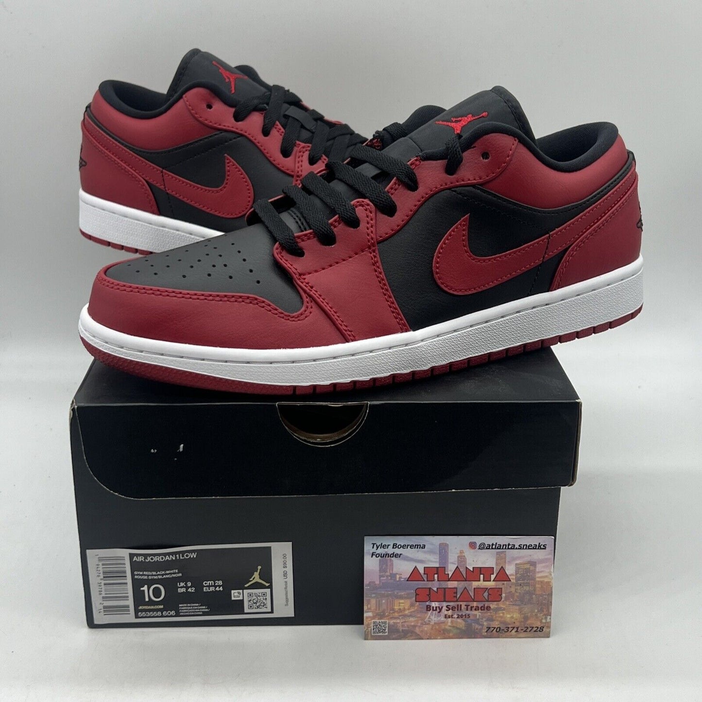 Size 10 - Air Jordan 1 Reverse Bred Red Black White Brand New Og All DS