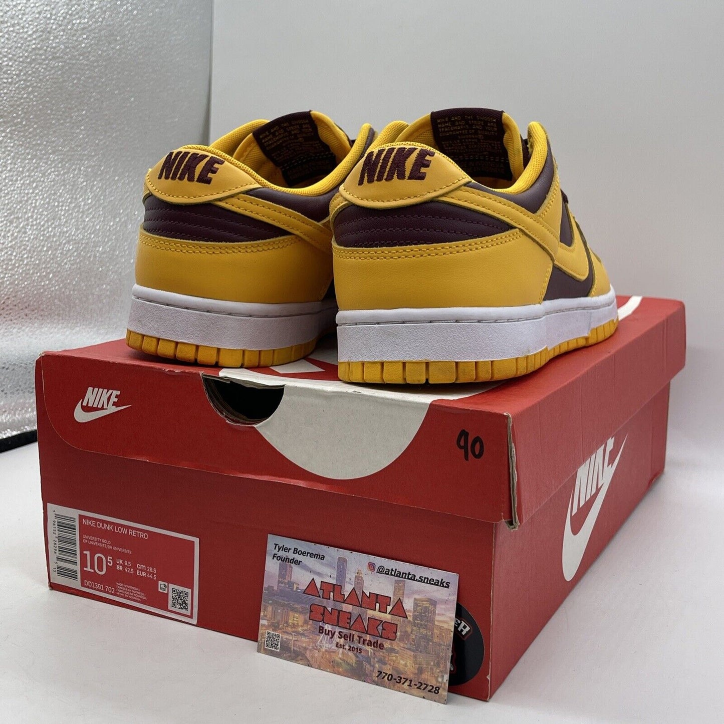 Size 10.5 - Nike Dunk Low Retro Arizona State Sun Yellow Leather  (DD1391-702)