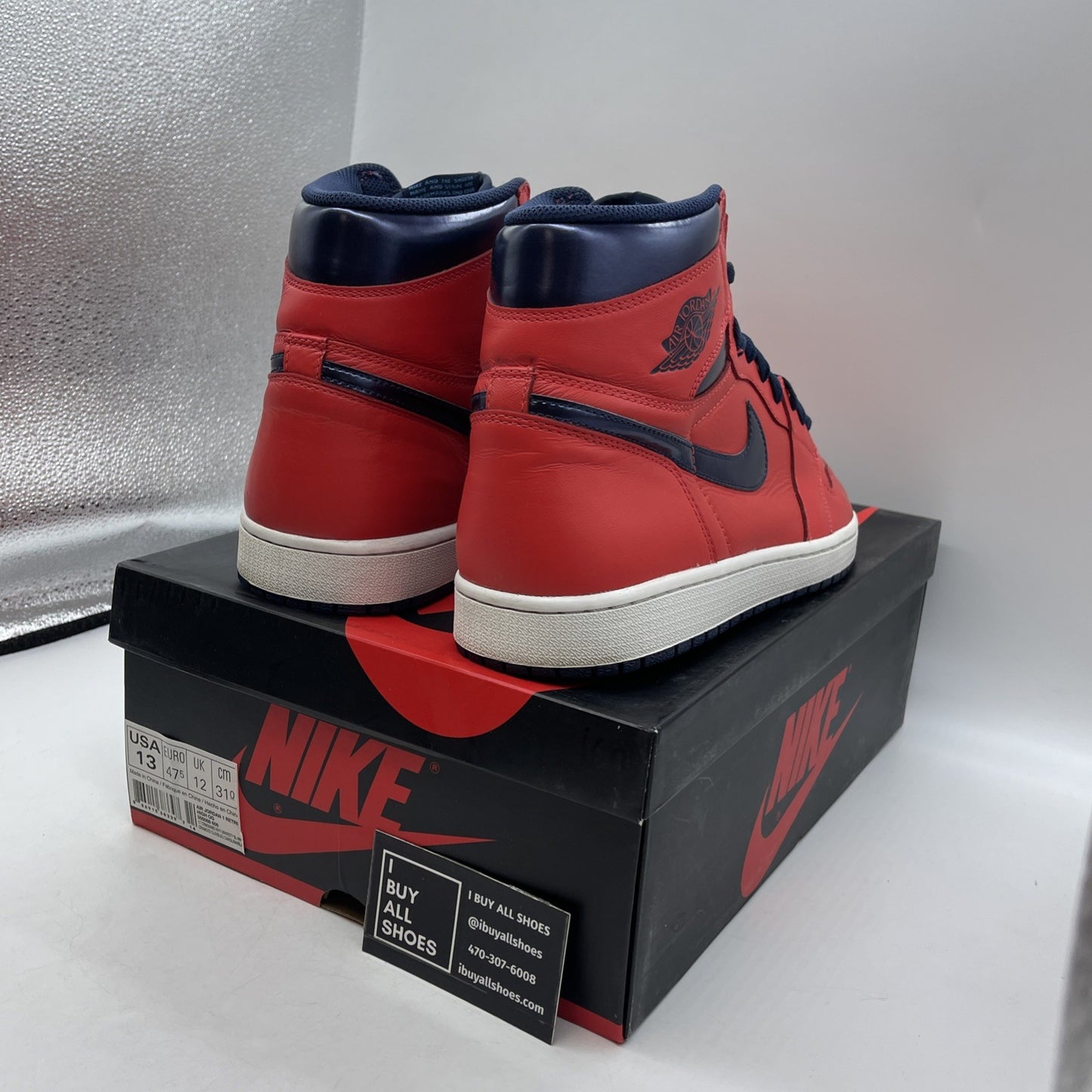 Size 13 - Air Jordan 1 Retro OG High David Letterman (555088-606)