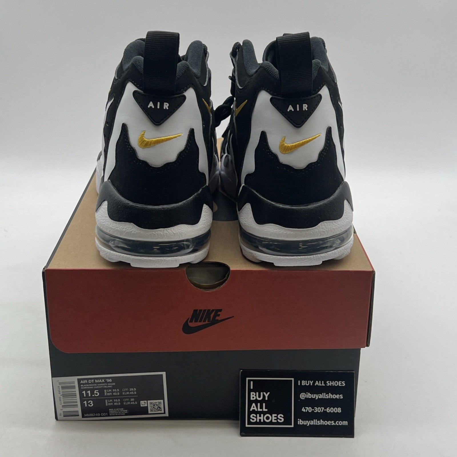 Size 11.5 -  Air Dt Max ‘96 Black White 2024 Yellow Suede Leather  (HM8249-001)
