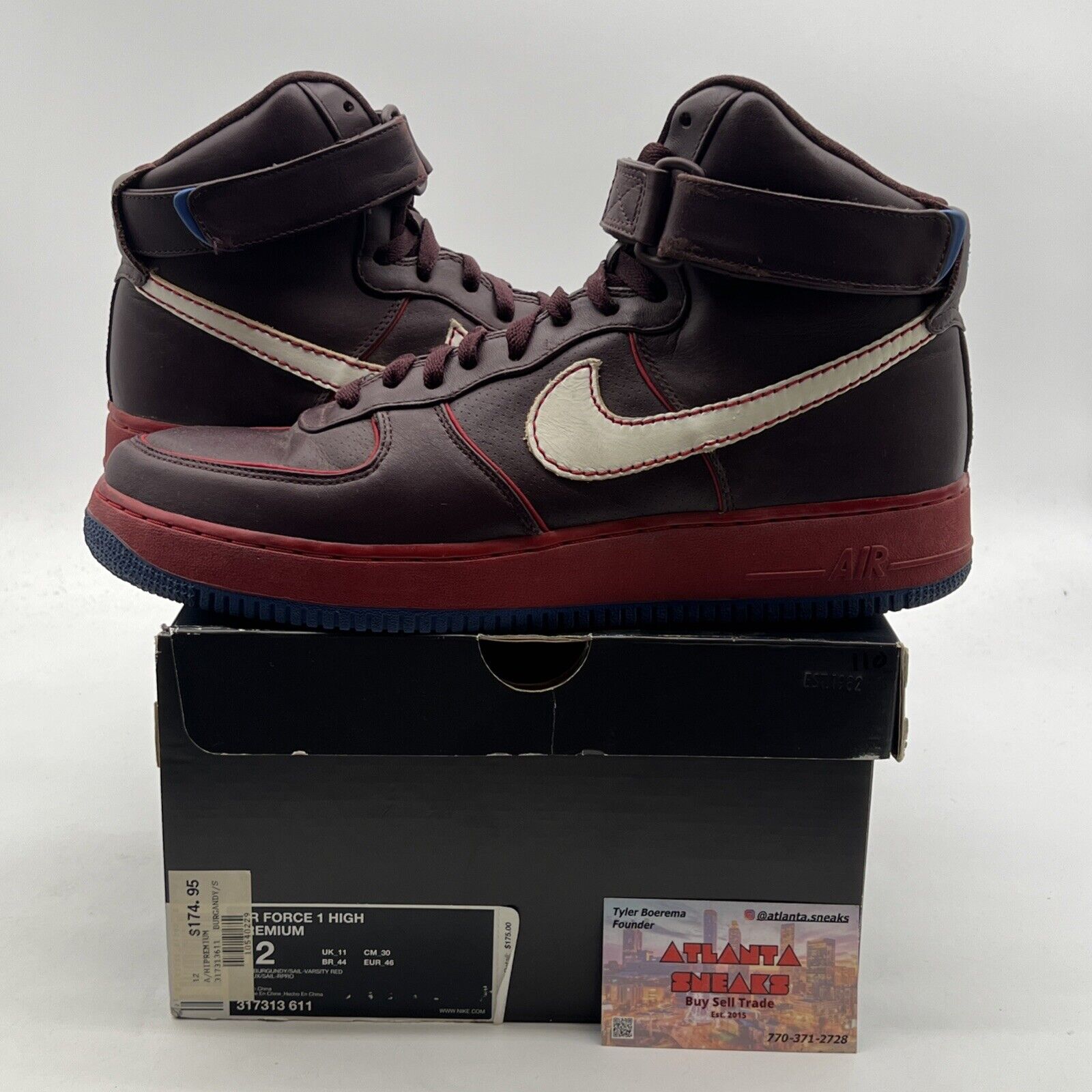 Size 12 - Nike Air Force 1 Premium High Barkley Pack (317313-611)