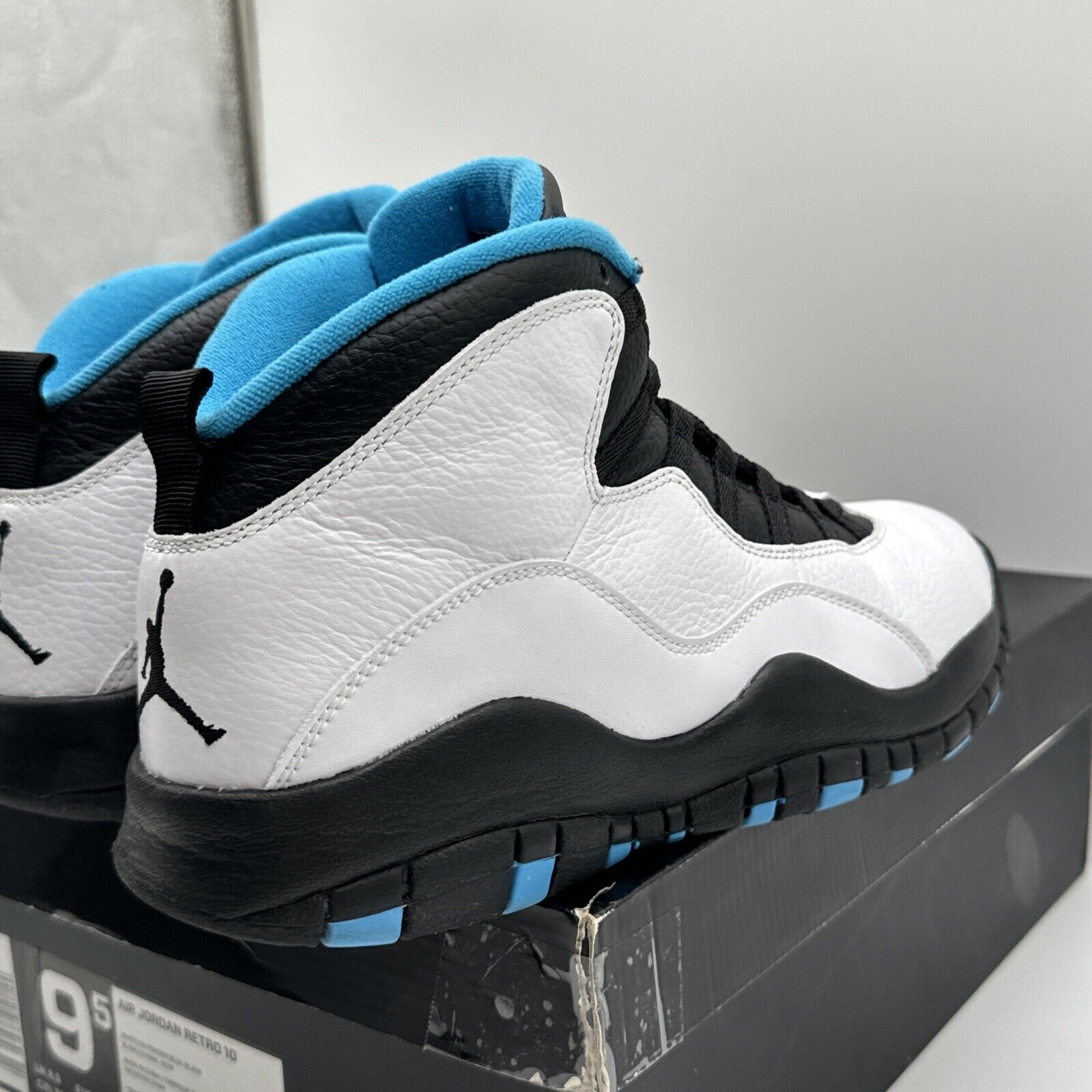 Size 9.5 - Jordan 10 Retro Powder Blue 2014 White Leather Premium Retro Classics