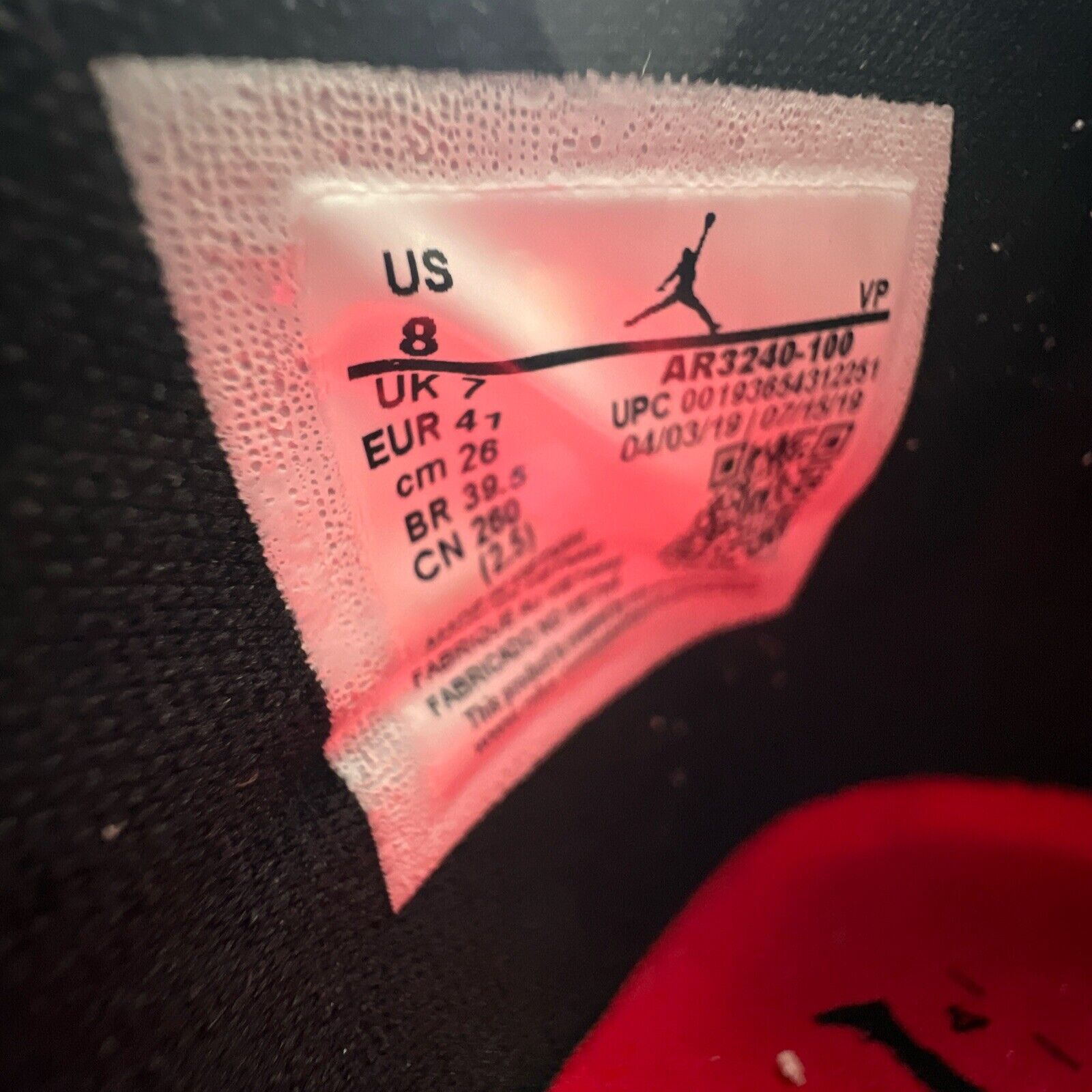 Size 8 - Air Jordan 34 Chicago Black Red White Suede (AR3240-100)