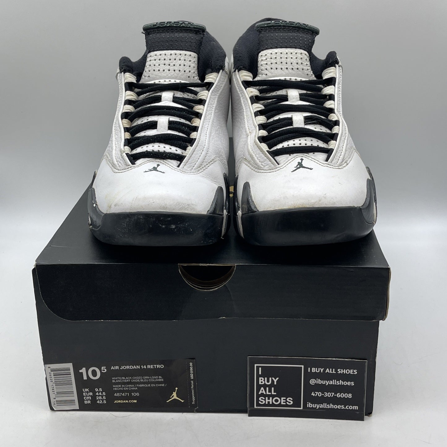 Size 10.5 - Air Jordan 14 Retro 2016 Oxidized Green (487471-106)