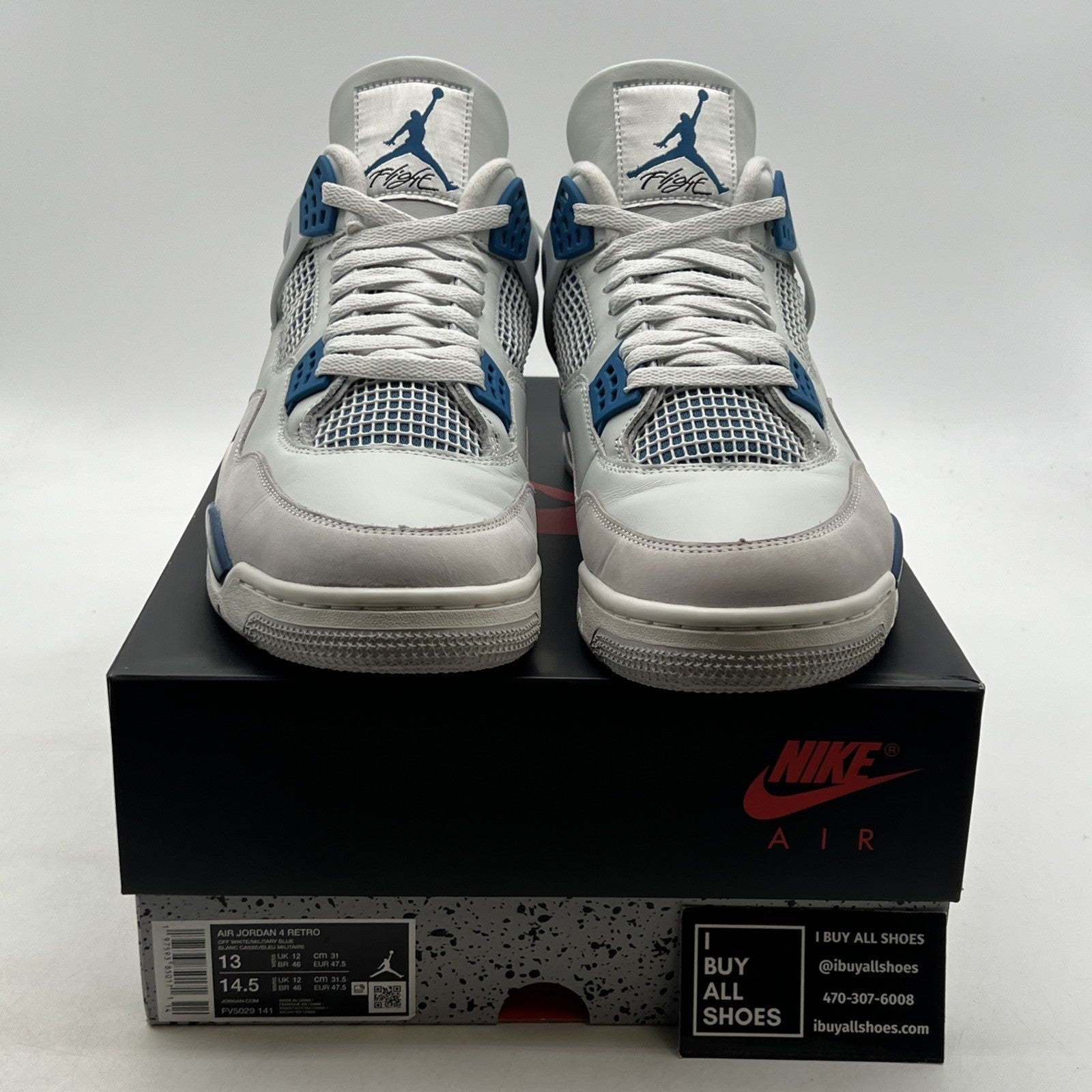 Size 13 - Air Jordan 4 Retro 2024 Military Blue (FV5029-141)