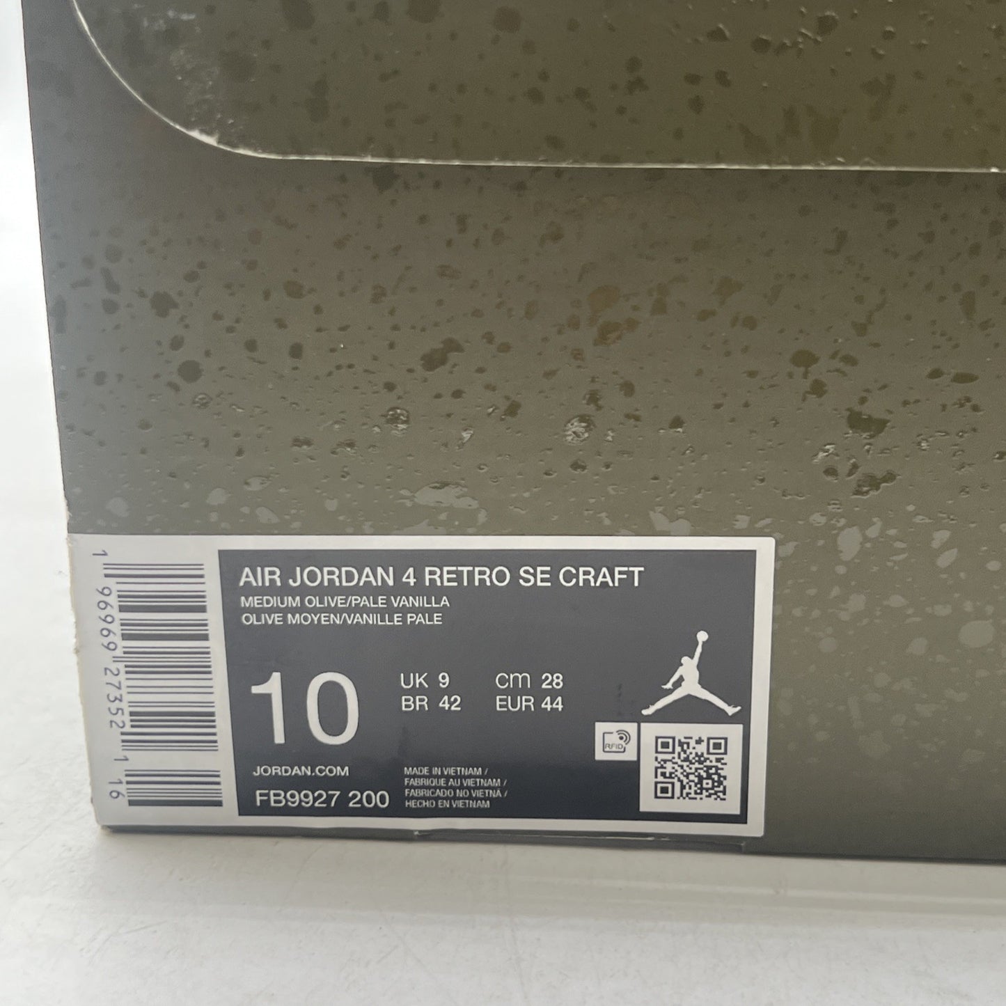 Size 10 - Air Jordan 4 SE Retro Low Craft - Olive (FB9927-200)