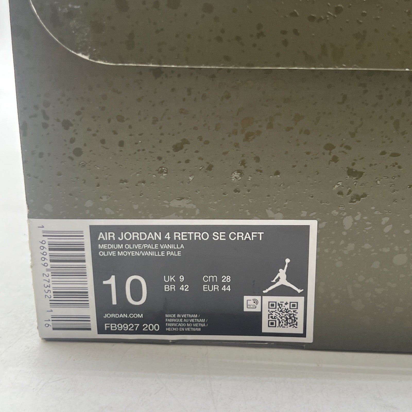Size 10 - Air Jordan 4 SE Retro Low Craft - Olive (FB9927-200)