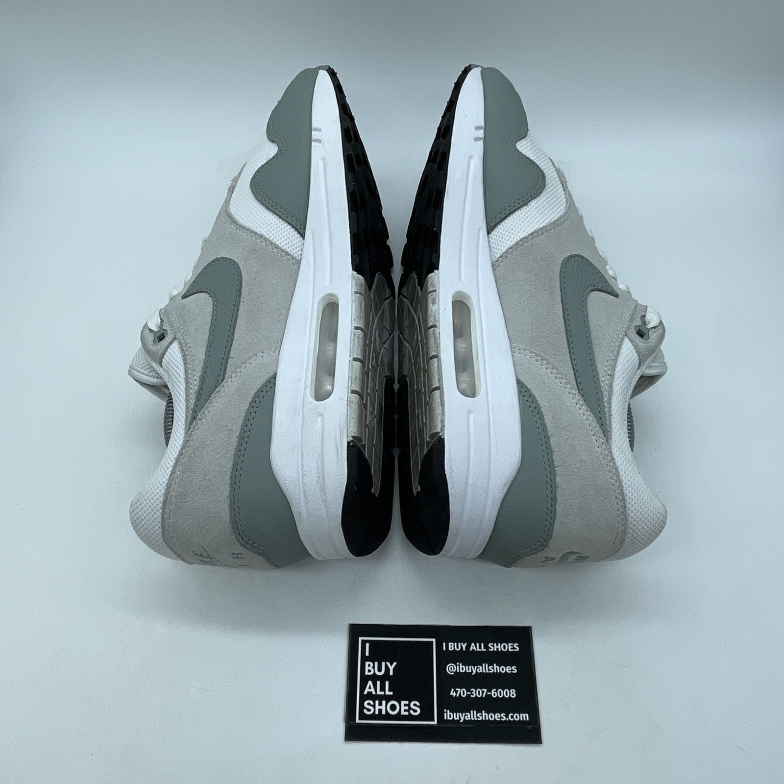 Size 10.5 - Nike Air Max 1 SC Mica Green Grey Suede Leather (DZ4549-100)