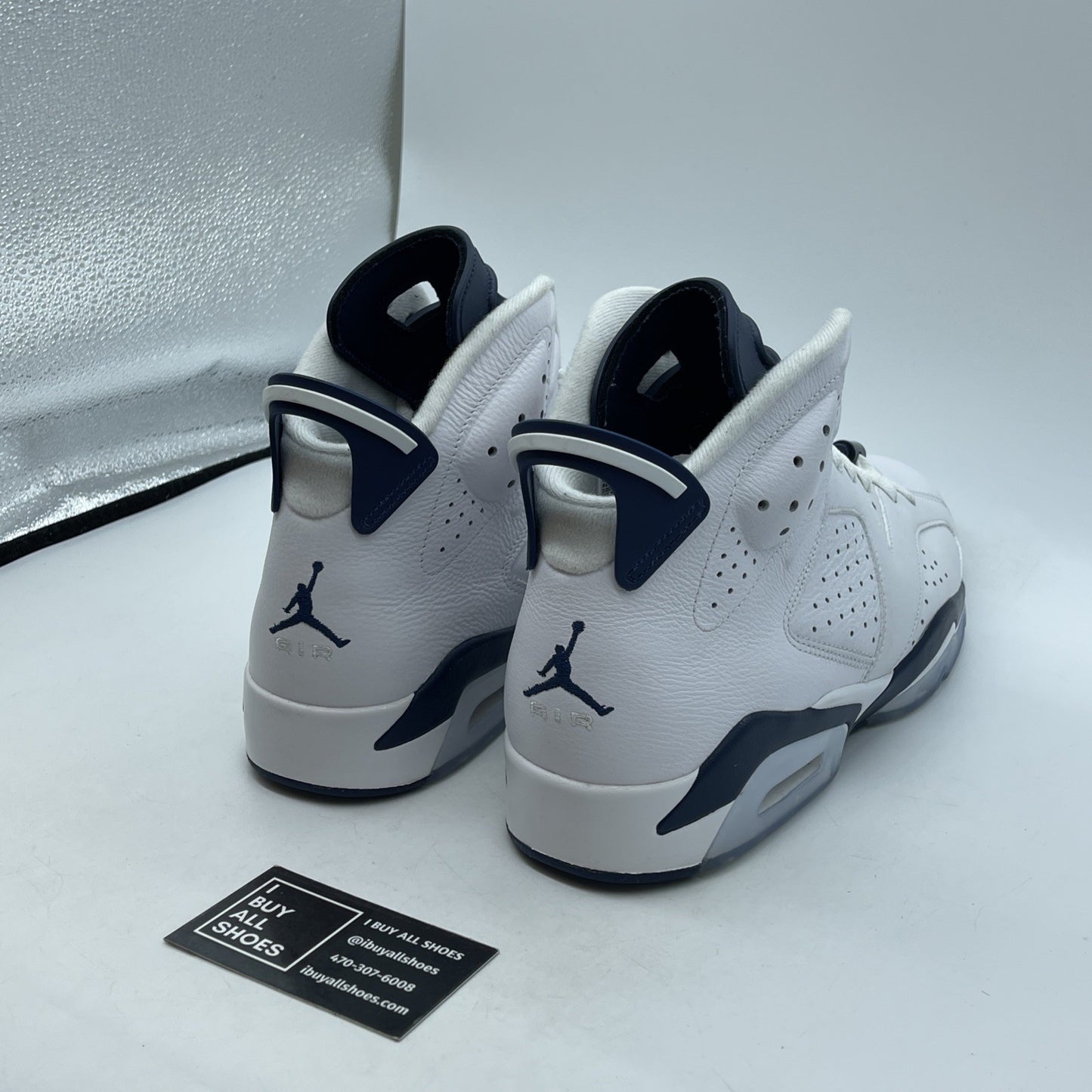 Size 12 - Jordan 6 Retro Midnight Navy White Leather (CT8529-141)