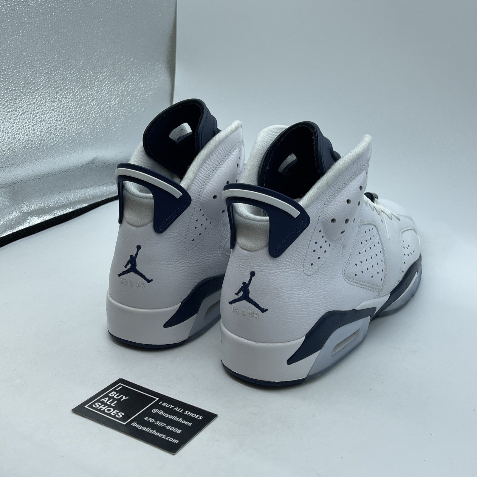 Size 12 - Jordan 6 Retro Midnight Navy White Leather (CT8529-141)