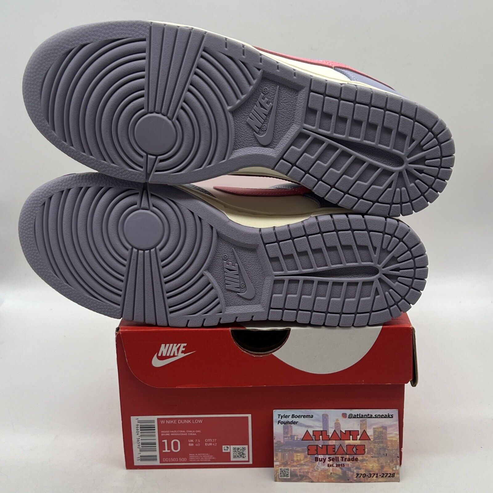 Women's Nike Dunk Low Indigo Haze Coral Chalk Purple Pink Sail DD1503-500 Sz 10