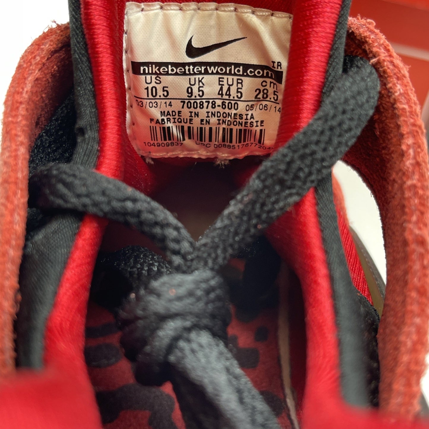 Size 10.5 - Nike Air Huarache Qs Love Hate Red Black Suede (700878-600)