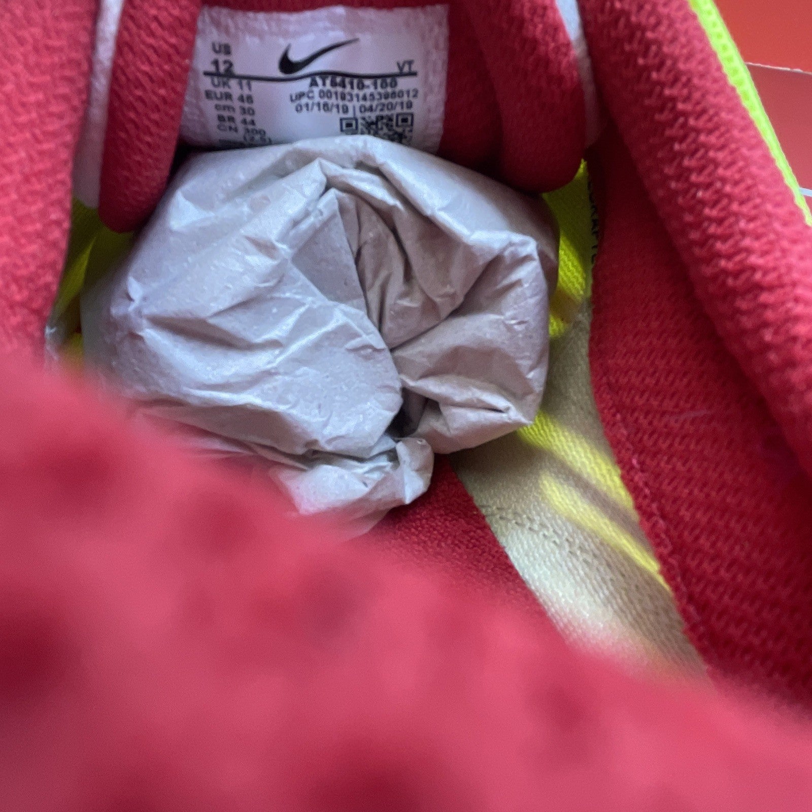 Size 12 - Nike Air Ghost Racer Retro Neon Yellow (AT5410-100)