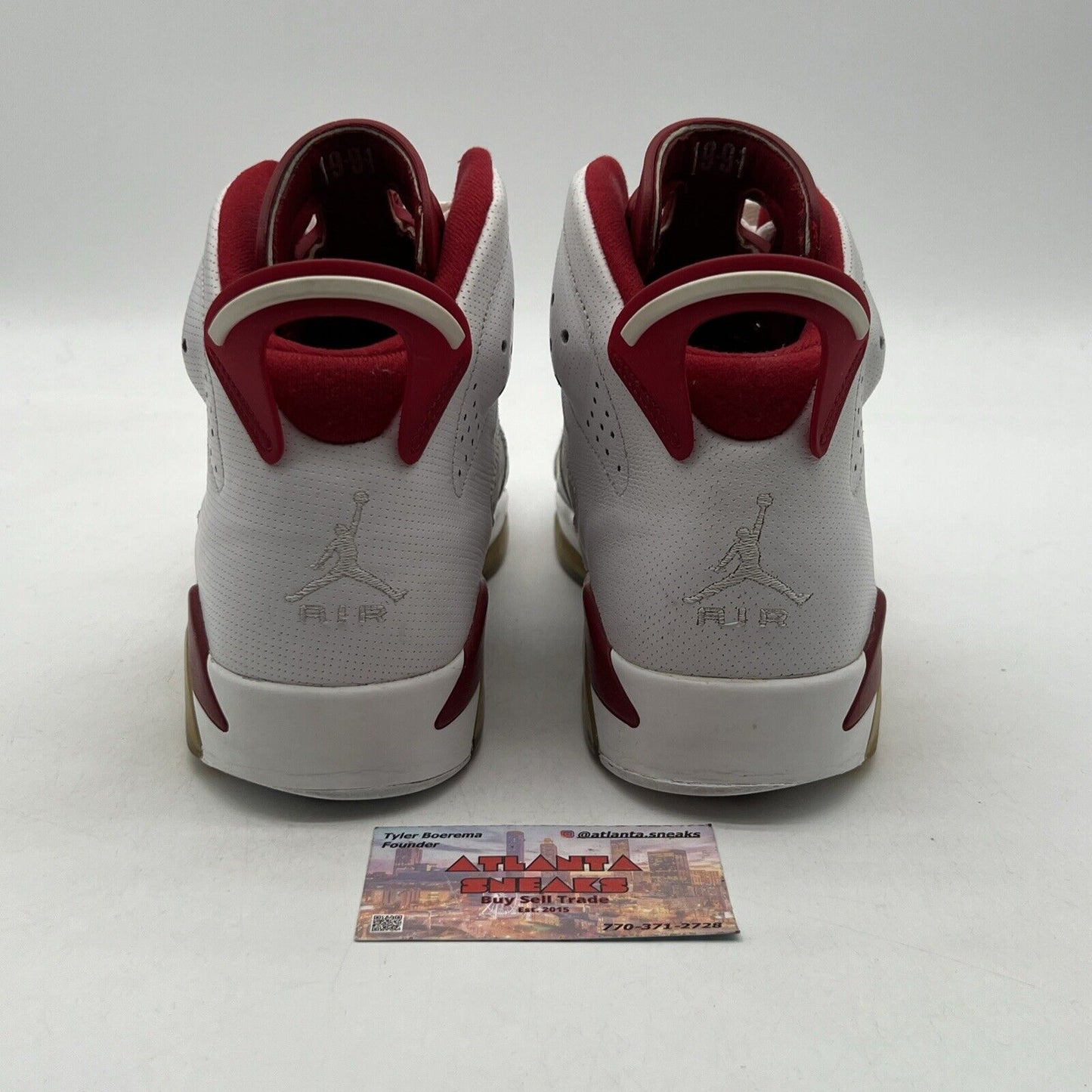 Size 9 - Air Jordan 6 Retro Alternate White Maroon Leather Suede (384664-113)