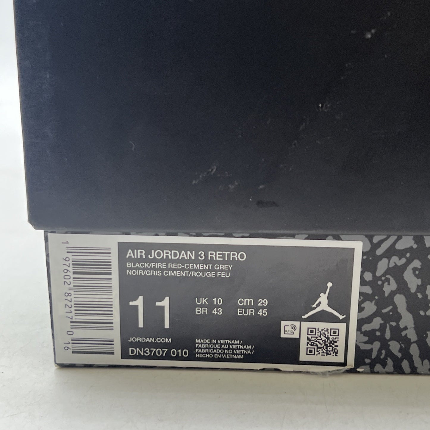 Size 11 - Air Jordan 3 Retro OG 2024 Black Cement (DN3707-010)