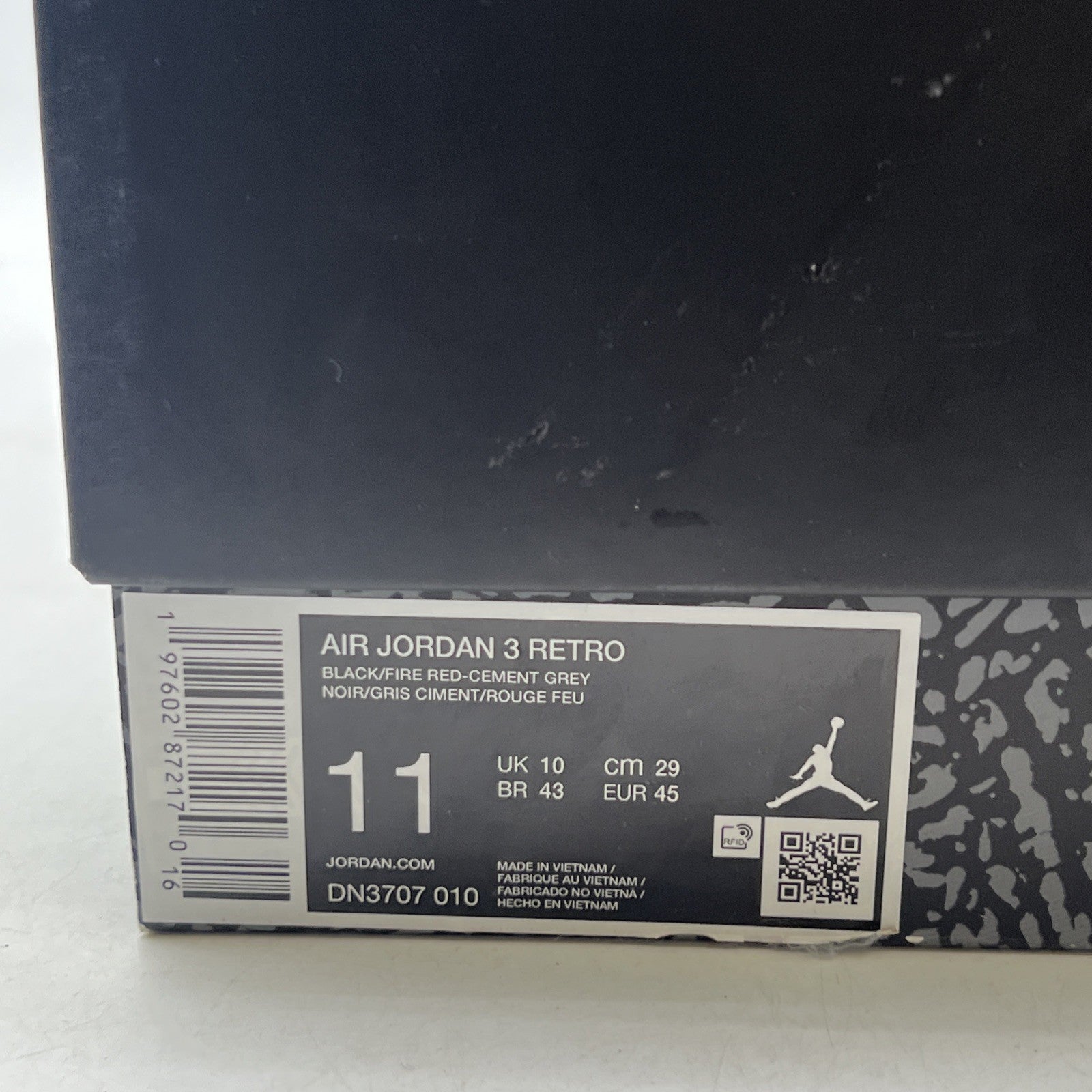 Size 11 - Air Jordan 3 Retro OG 2024 Black Cement (DN3707-010)