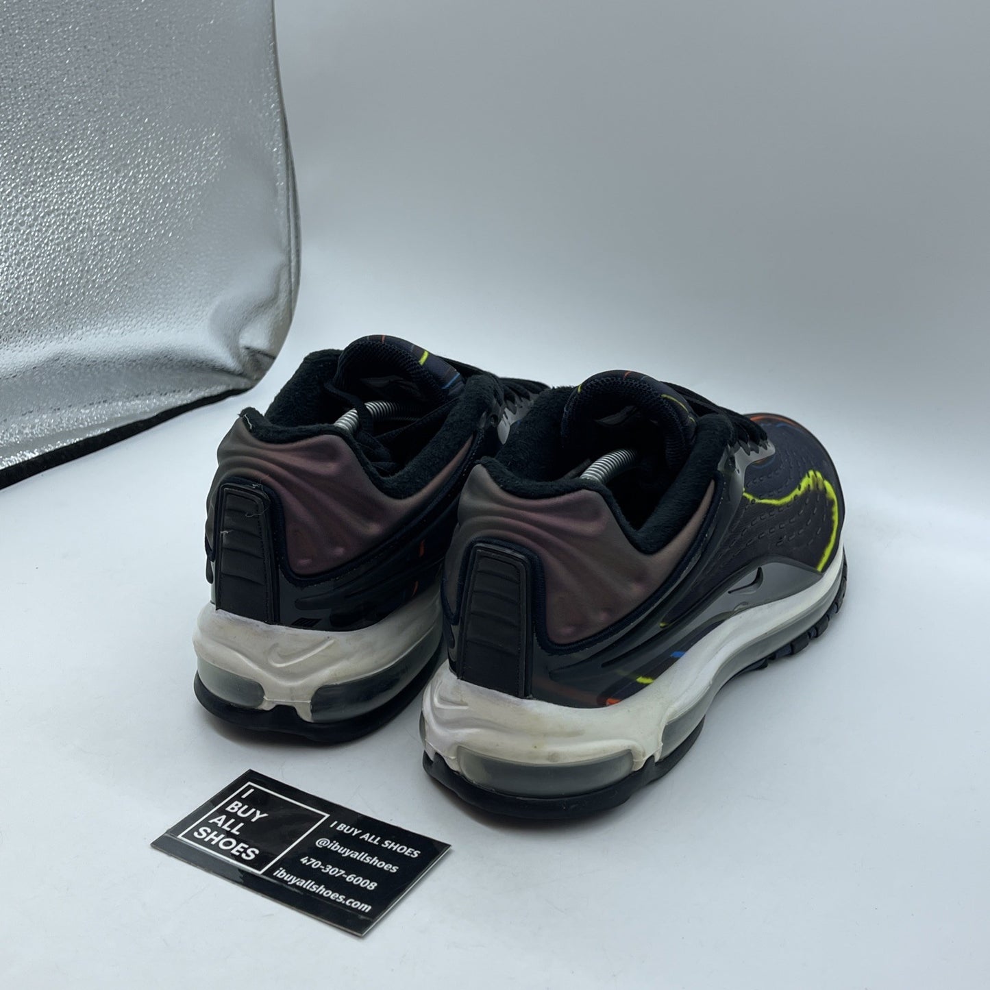 Size 11.5 - Nike Air Max Deluxe Midnight Navy Black Orange Suede (AJ7831-001)